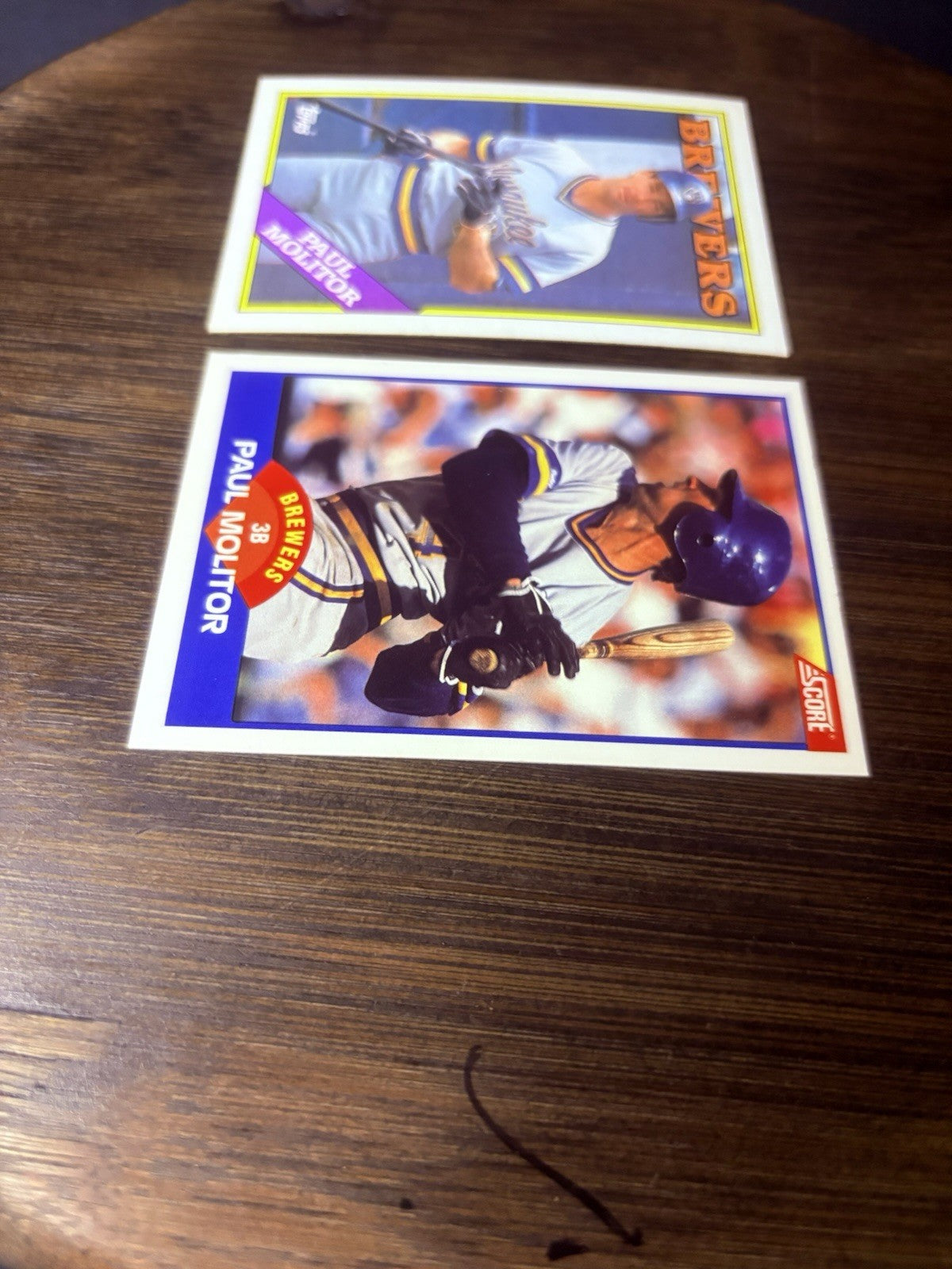 1988 Paul Molitor Topps #465 & Score #565  (2) High Grade Cards See Photos3