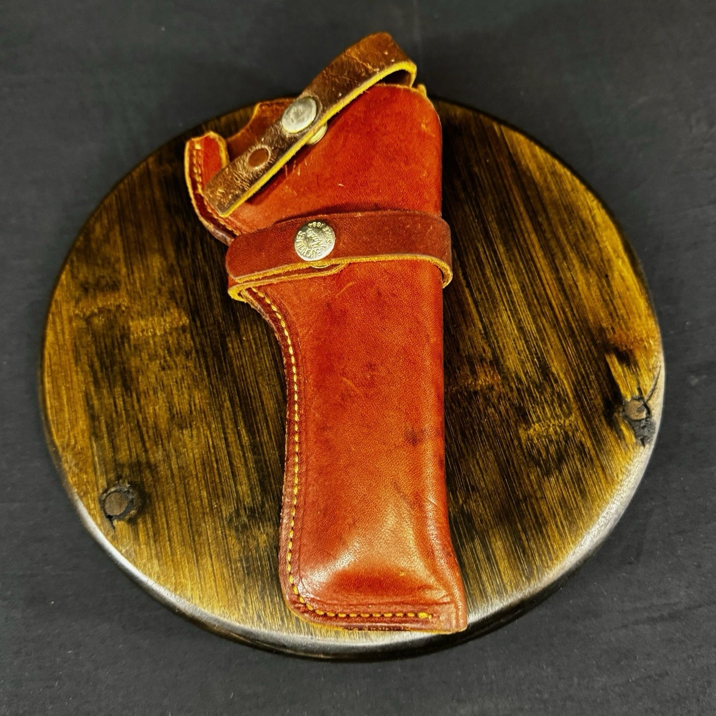 Bucheimer “Perfect Fit” #18 Tan Leather Revolver Holster0