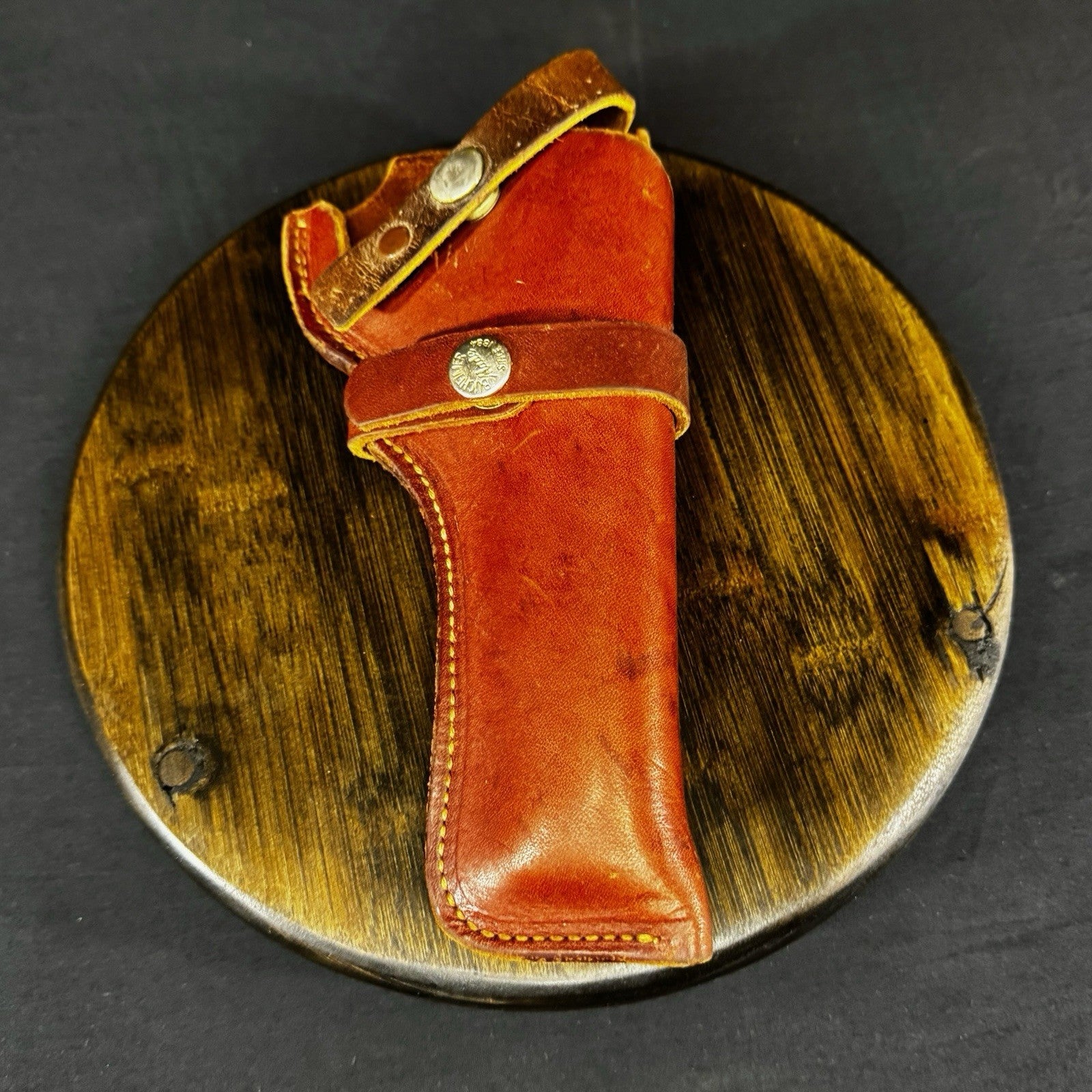 Bucheimer “Perfect Fit” #18 Tan Leather Revolver Holster0