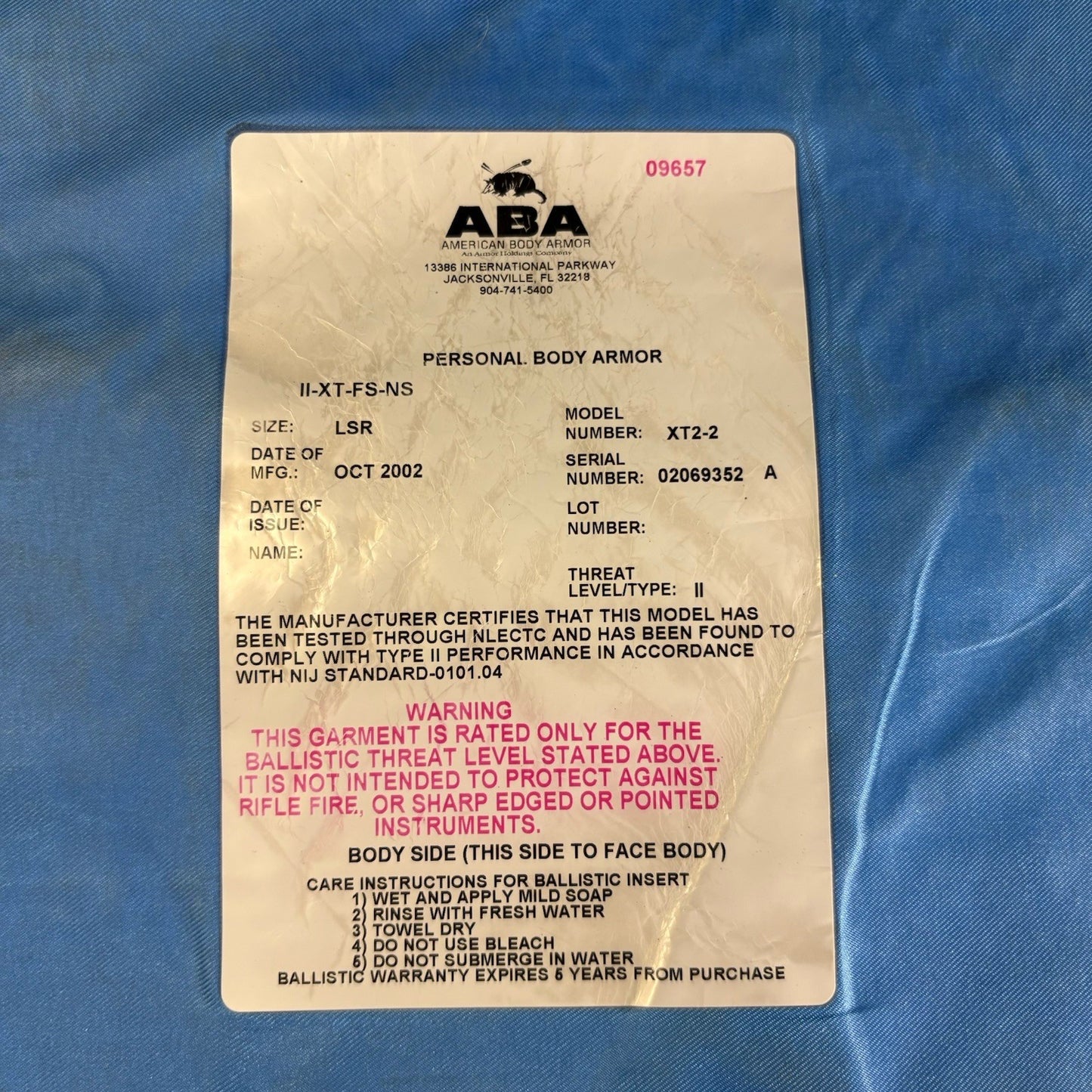 American Body Armor Level 2 (II) Bullet Proof Vest Size Medium (M) Concealable14