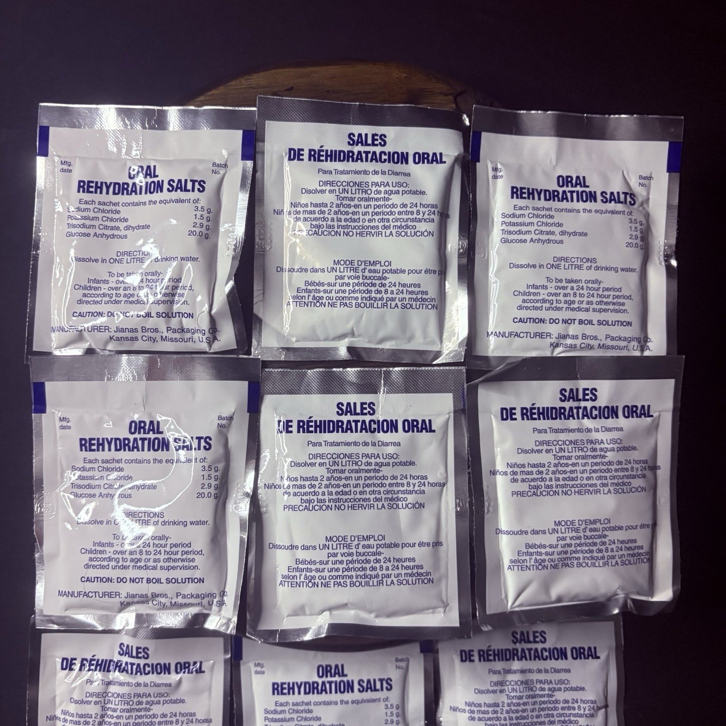 12 Pack Oral Rehydration Salt Jianas Bros Manufacturers Date 06184