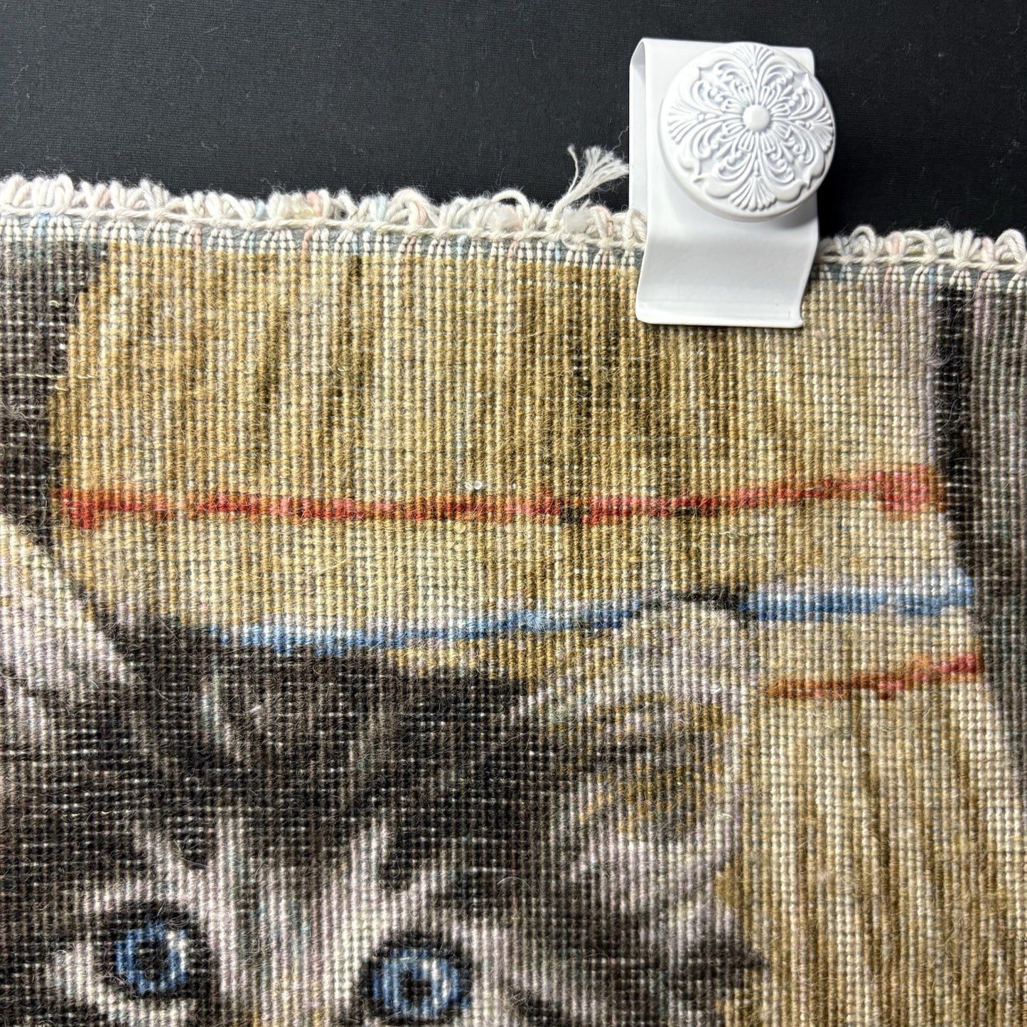 Pictorial Rug 3-D Kittens Tabrizz Hand Knotted 24”x16” w/Rug Hangers21