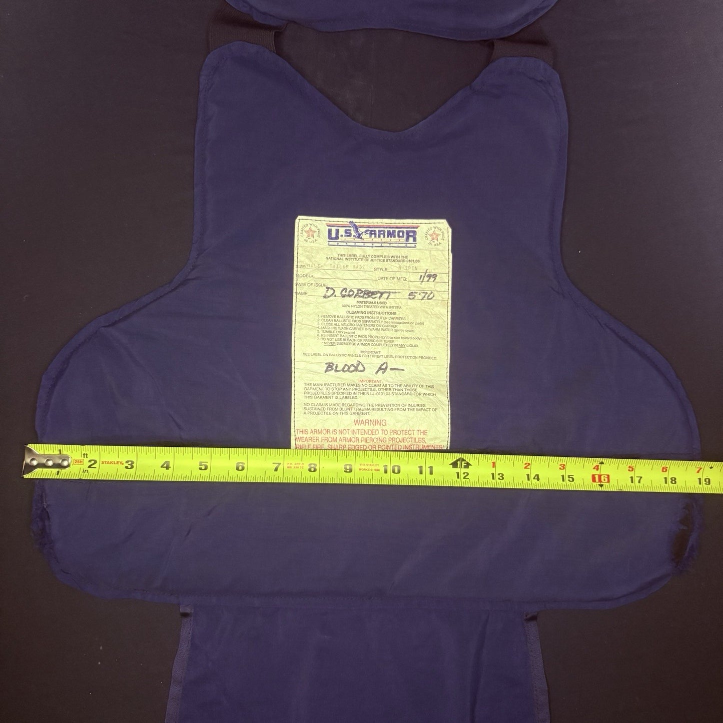 US Armor 3A Bullet Proof Vest Size Medium IIIA Concealable Ballistic Vest6