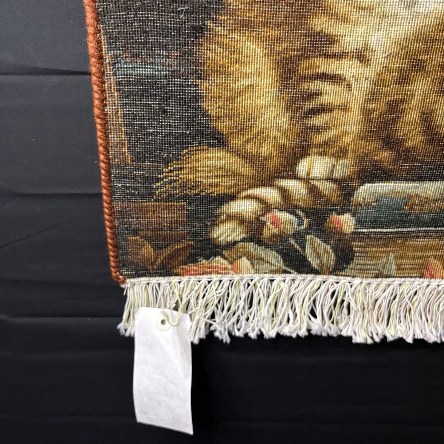 Pictorial Rug Kittens Hand Knotted w/Silk Inlays 24”x16” w/Rug Hangers22