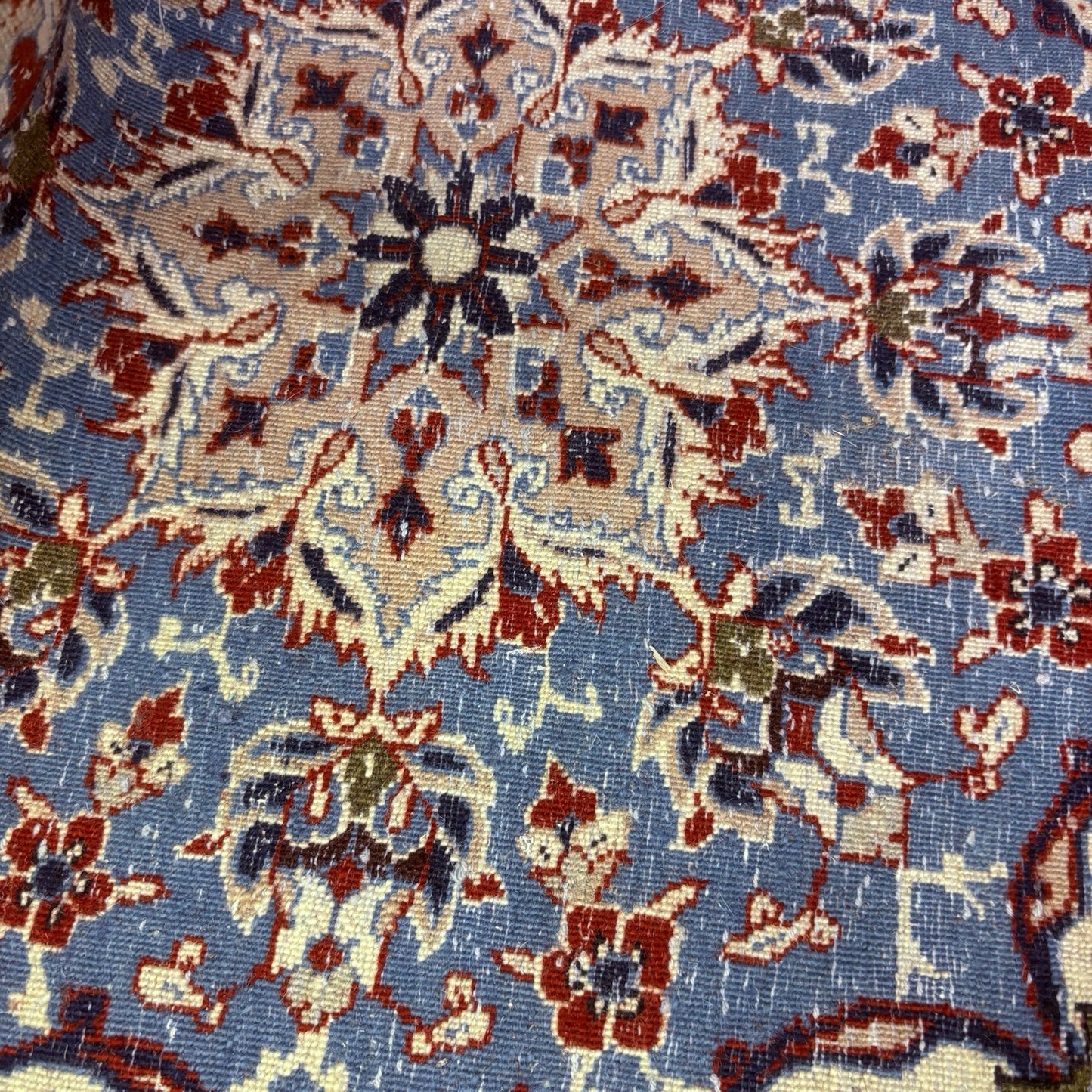 Semi-Antique Hand Knotted Rug 5x7 Medallion 324KPSI Estate Find 1970s Floral Rug23