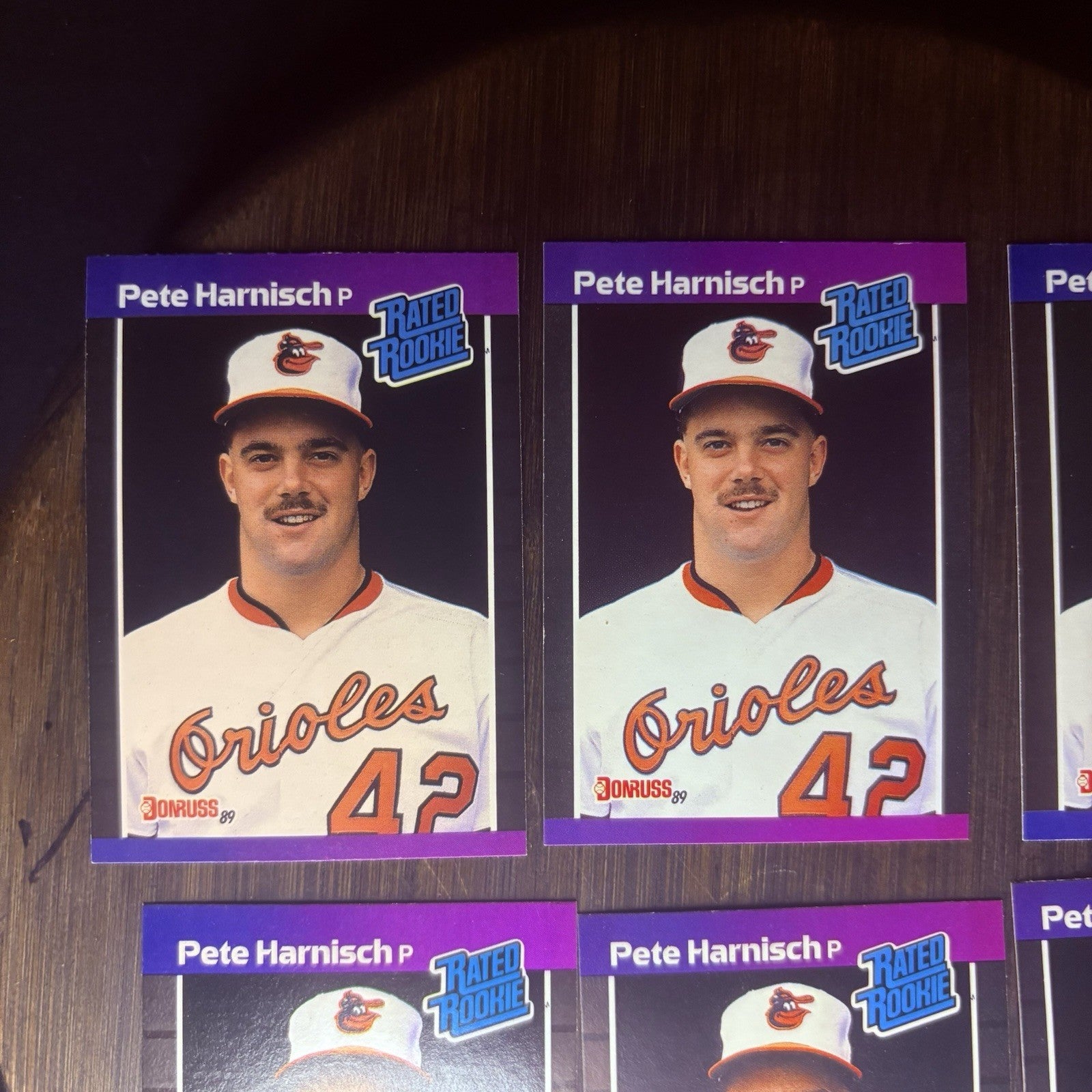 (Lot Of 6) 1989 Donruss #44 Pete Harnisch Rookie Card Baltimore Orioles Card Lot4