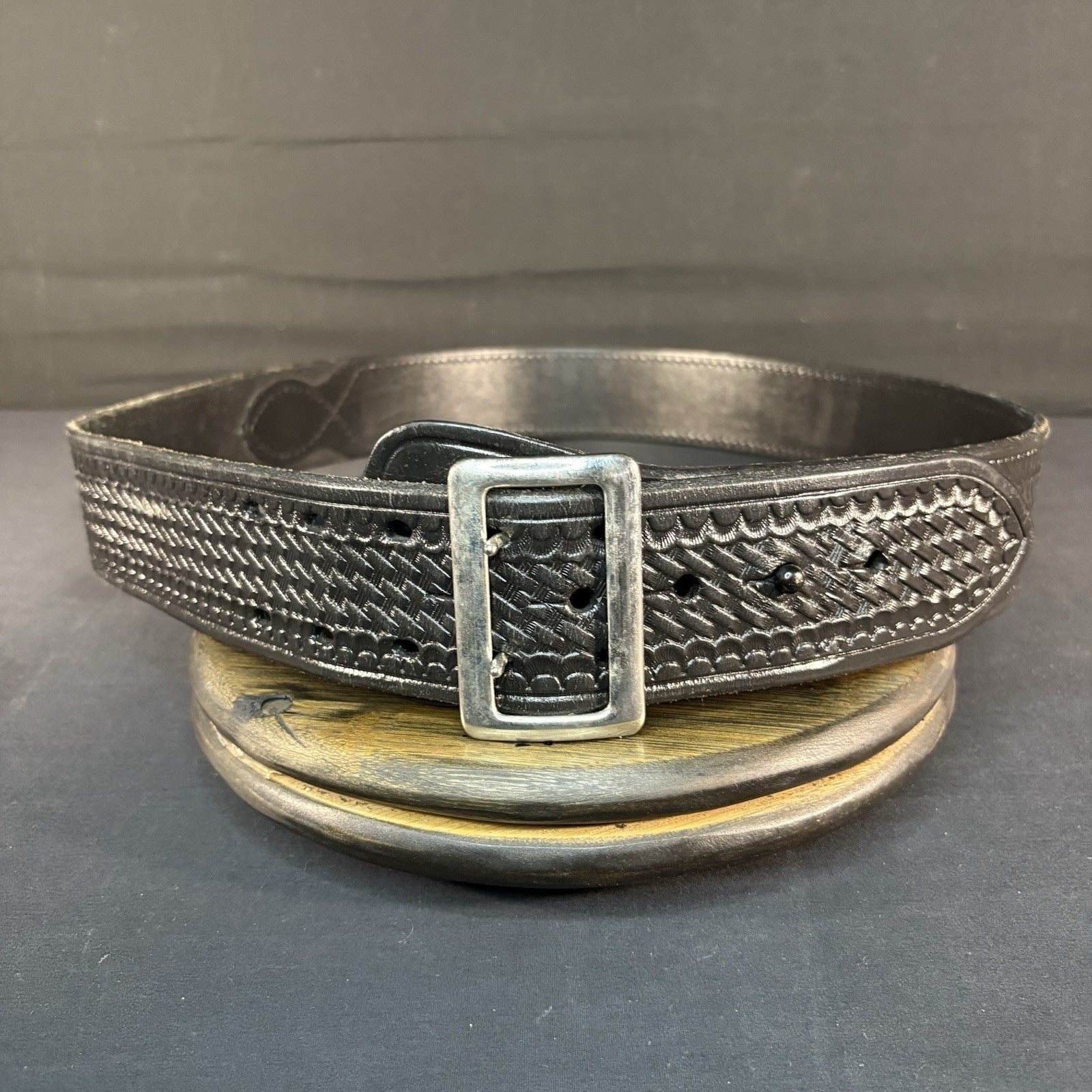 Aker Duty Belt Size 46” Sam Browne Leather ~USA Made~ Model: B03-460