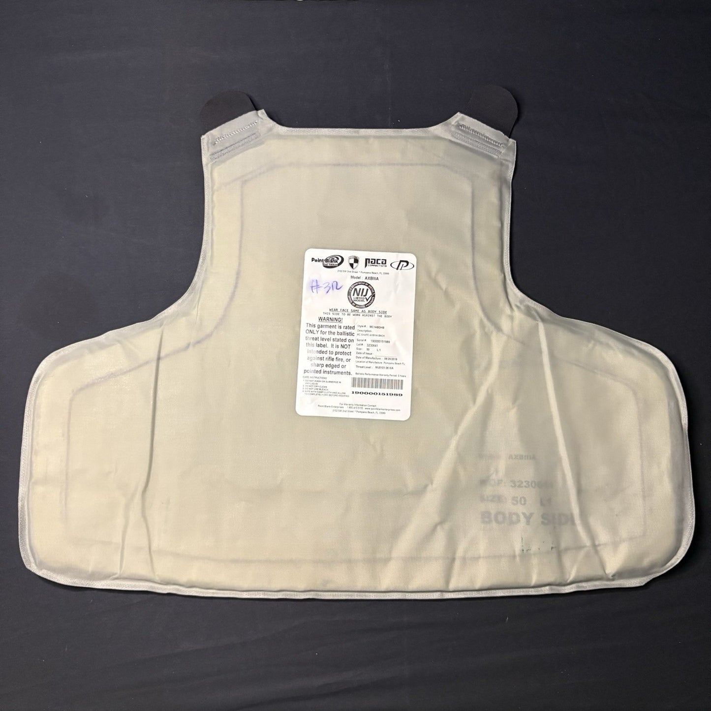 PB Armor 3A (IIIA) Plates AXIIIA Size (XL) X-Large & Long ~2019~ Bullet Proof6
