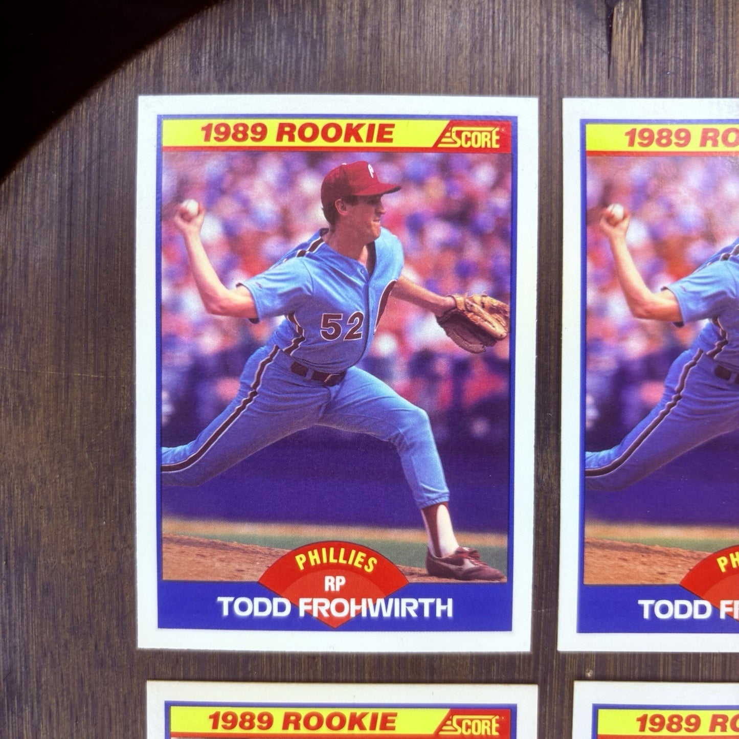(2) 1989 Score Todd Frohwirth ROOKIE CARD #647 & (2) 1989 Carlos Quintana #6233