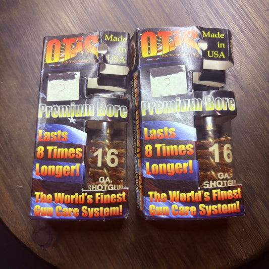 (2)OTIS Brass Premium Bore Brush 16 GAUGE Shotgun Cleaning Brush Lasts 8X Longer0