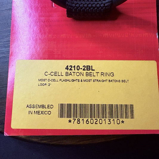 Safariland Baton Ring for C-Cell Flashlights or Straight Baton 2" Belt Loop 42101