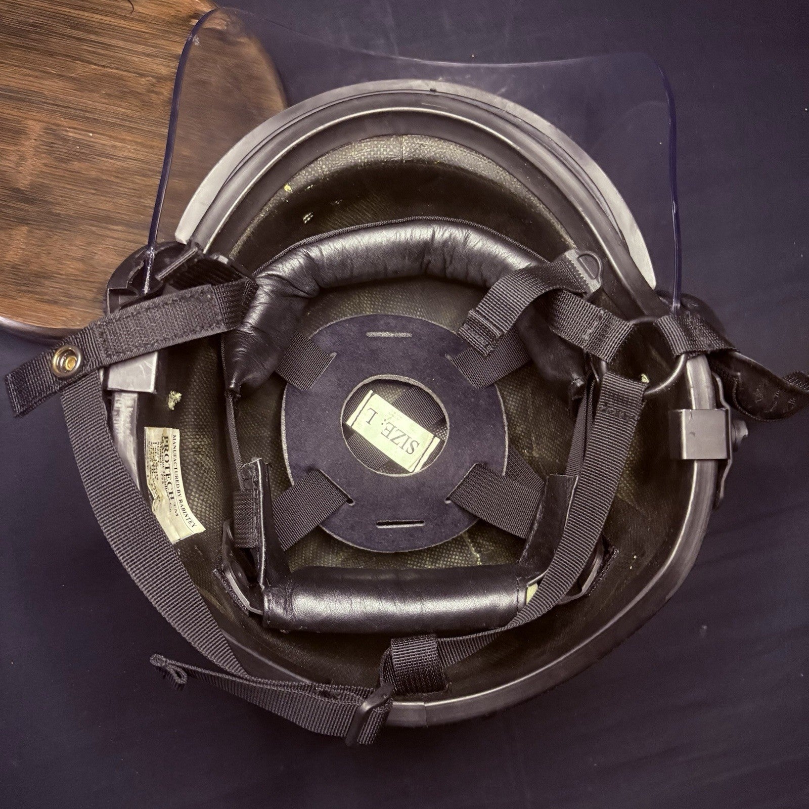 Protech IIIA (3A) Ballistic Helmet Removable Face Shield Size Large Bullet Proof4