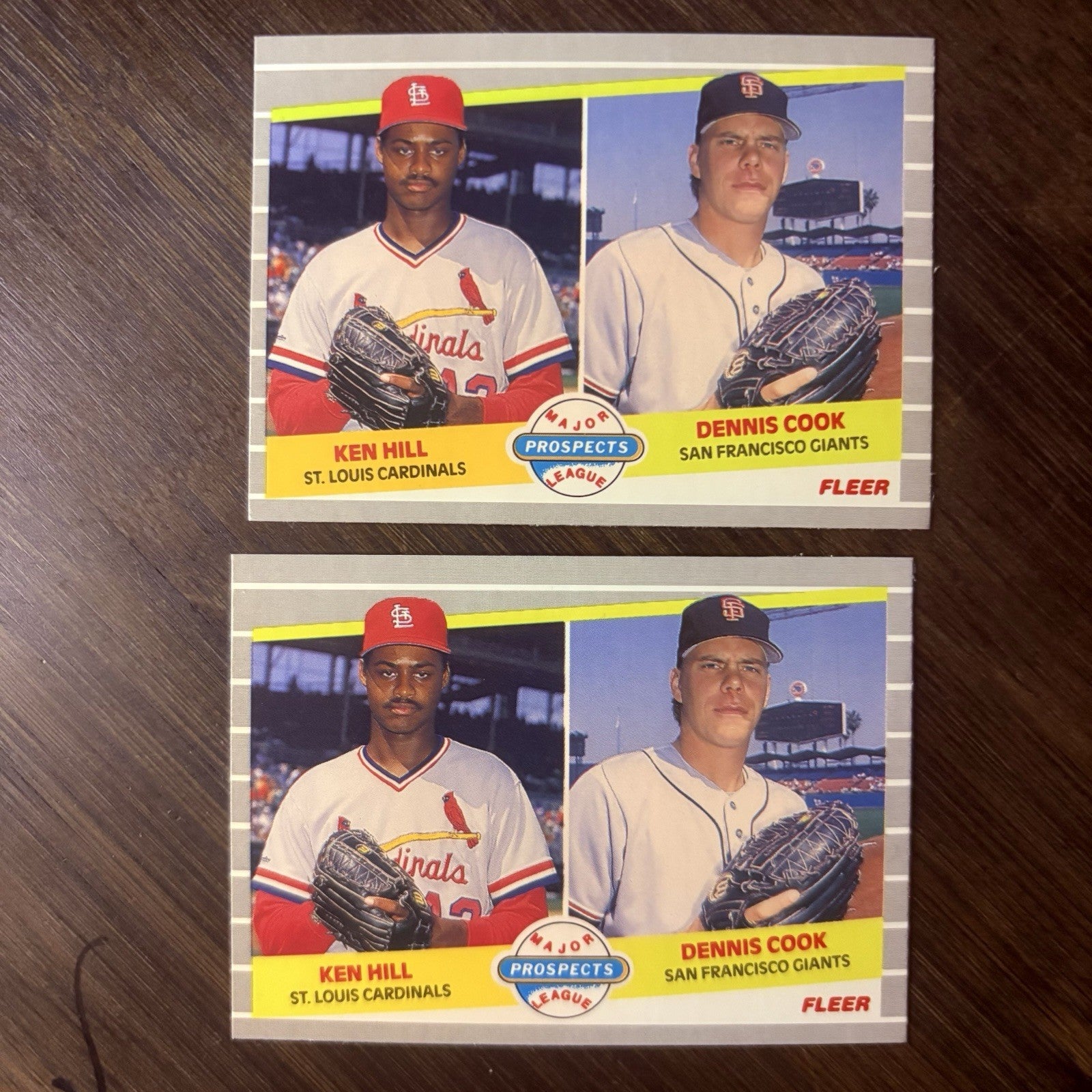 1989 Fleer Prospects Ken Hill, Dennis Cook #652 (RC) (2) High Grade Trading Card0