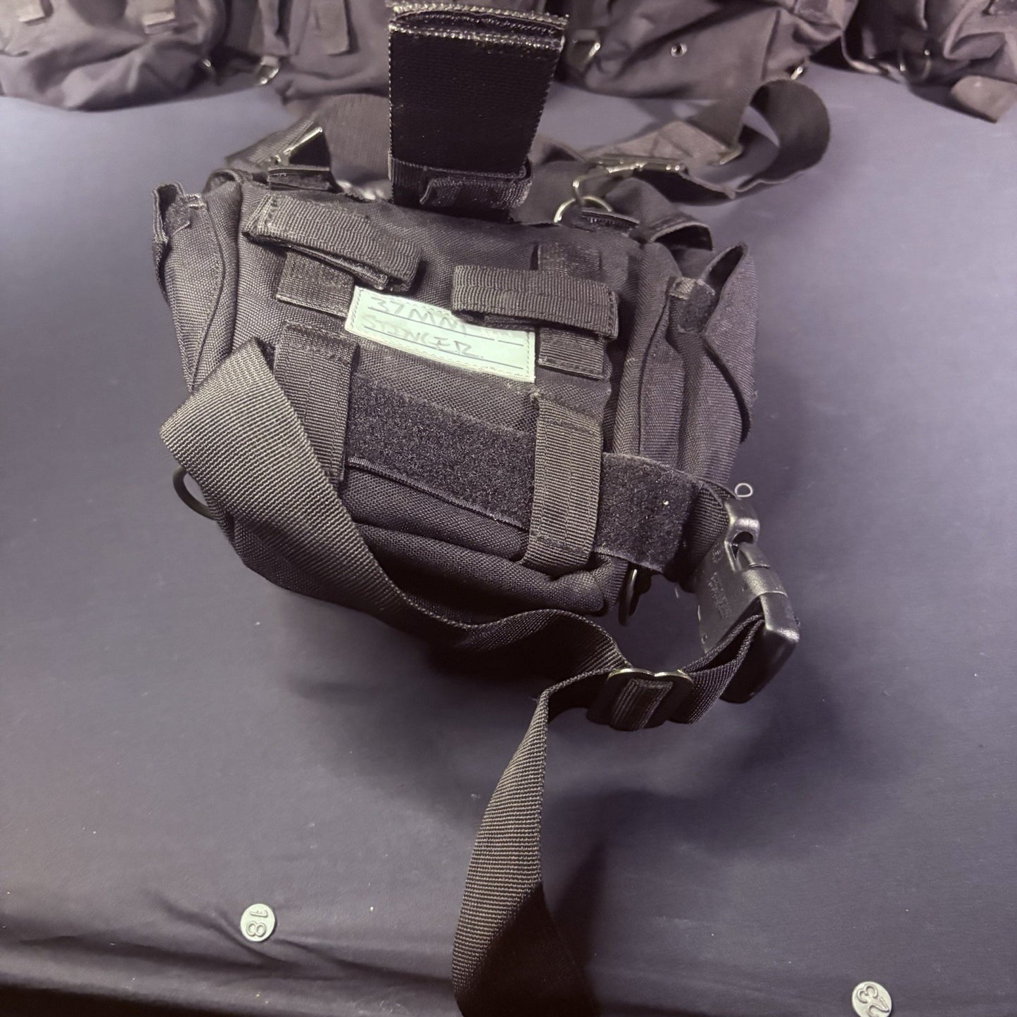 (Lot Of 5) Gas Mask / Large Utility Pouch Drop Leg w/Suede EMT Tactical Military13