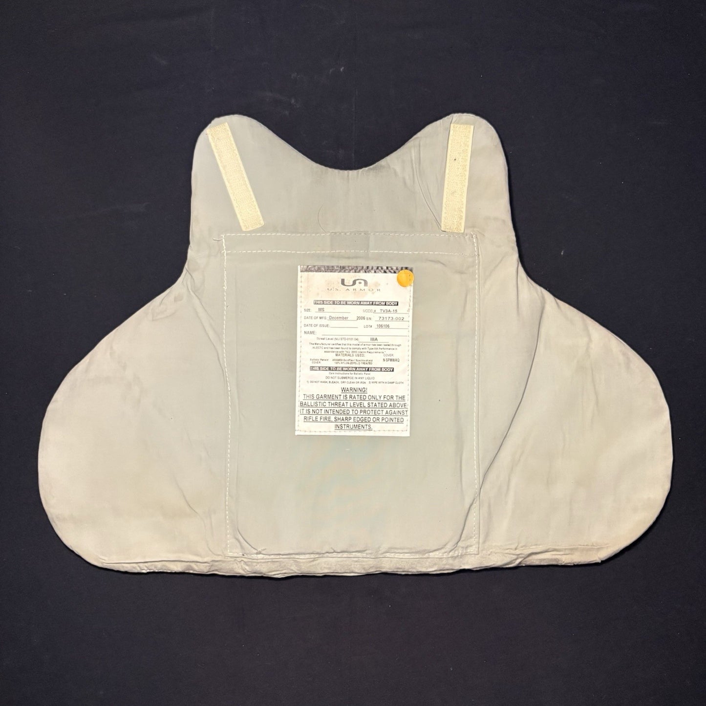 US Armor IIIA (3A) Bullet Proof Vest (Size SMALL) Concealable Ballistic Vest7