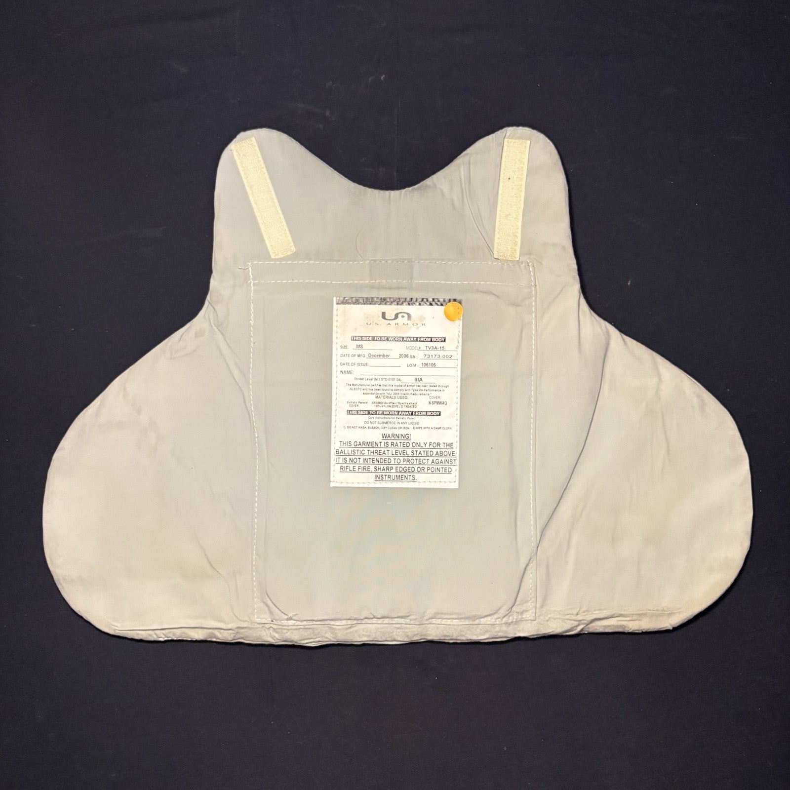 US Armor IIIA (3A) Bullet Proof Vest (Size SMALL) Concealable Ballistic Vest7