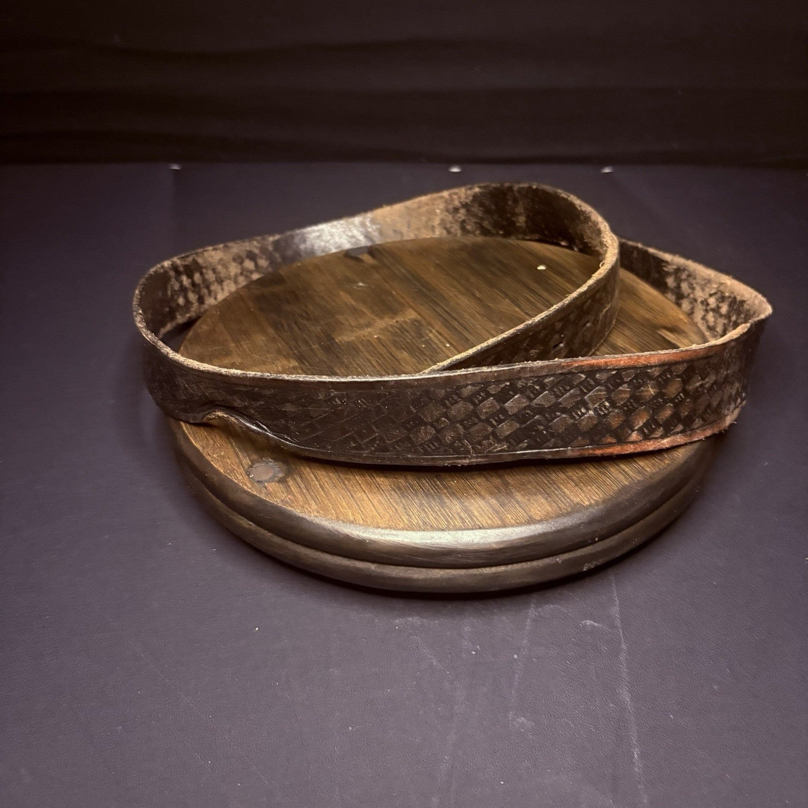 Leather Belt 40" Basket Weave 5