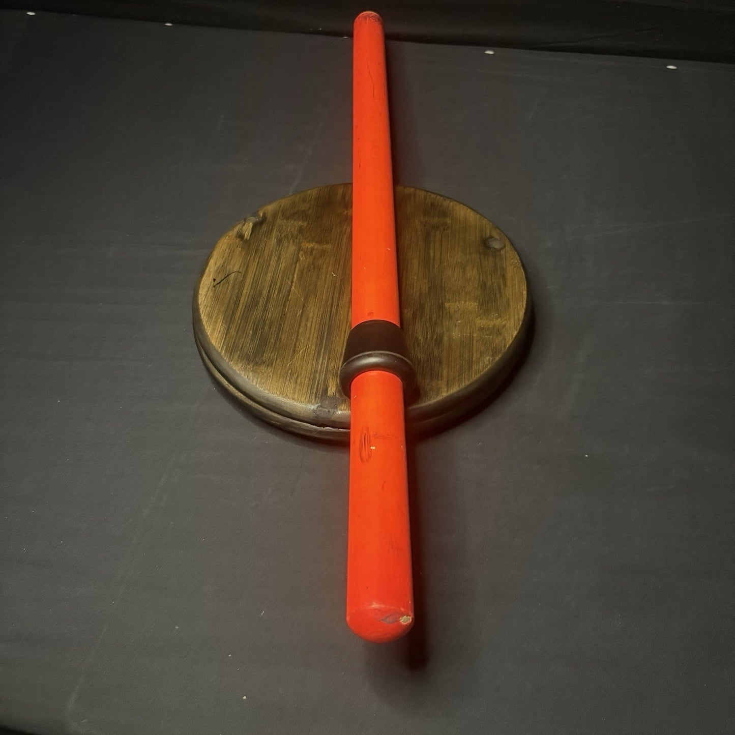 Wood Walking Stick 26" Orange with Rubber Hand Guard5