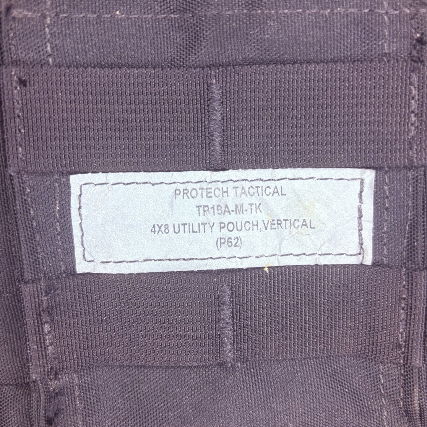 Protech Tactical Safariland Utility Pouch 4"x8" Molle Vertical Black TP19A-M-TK7