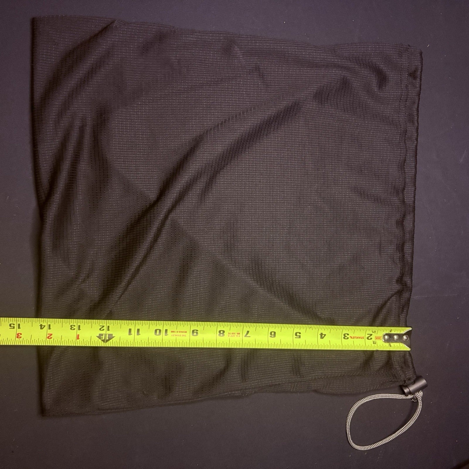 Drawstring Bag Black By Team Wendy 14" X 14"5
