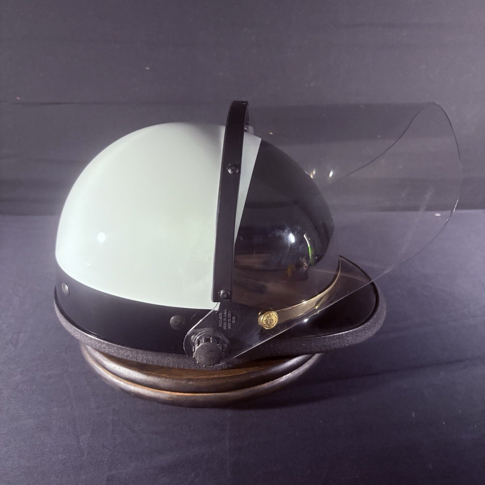 VTG Police Riot Motorcycle Helmet Black & White Size 6 7/8 with Z87 Face Shield18