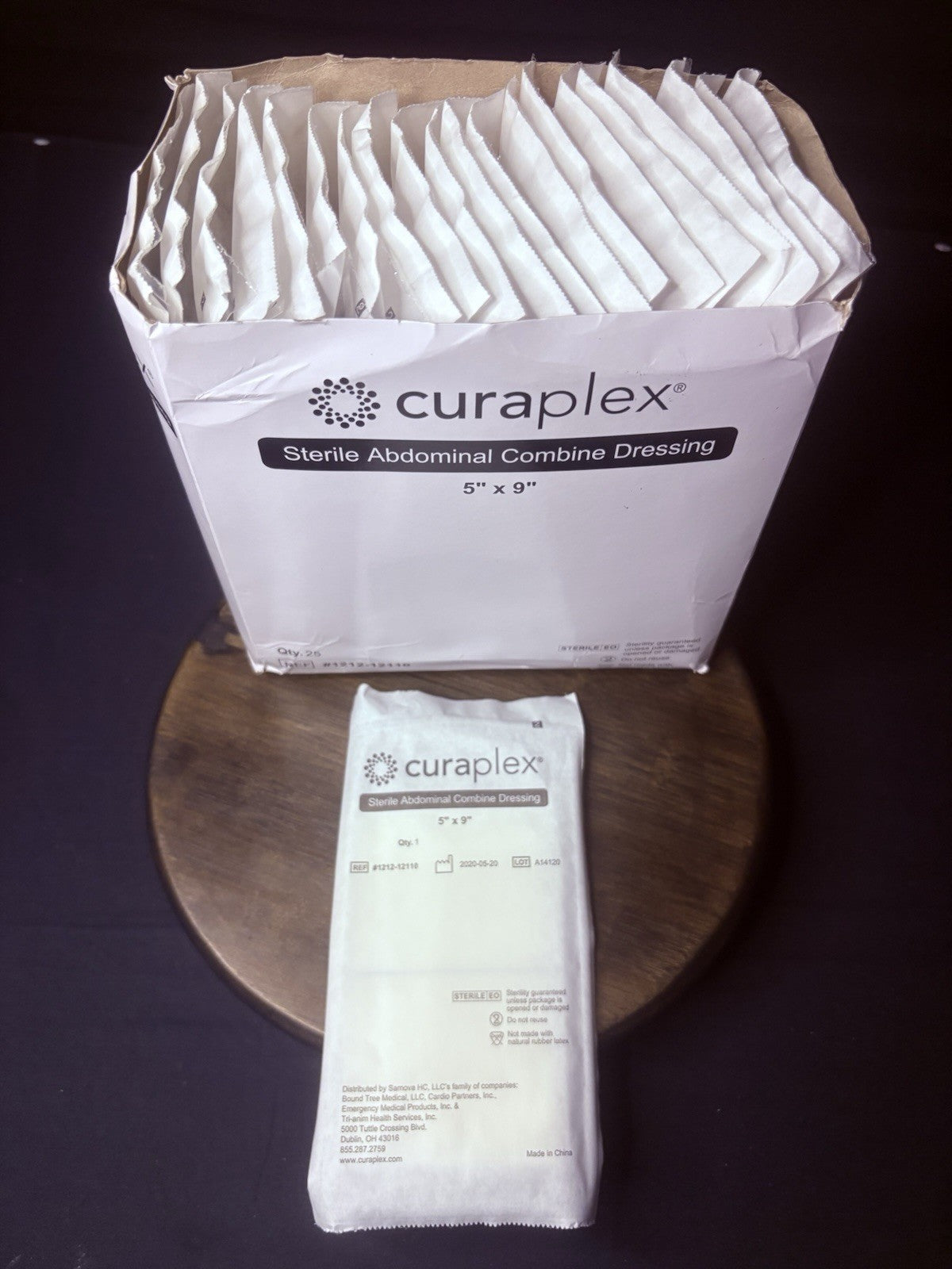 12 Pads Curaplex Combine ABD Abdominal Pad Gauze Dressing Sterile 5"x9"2