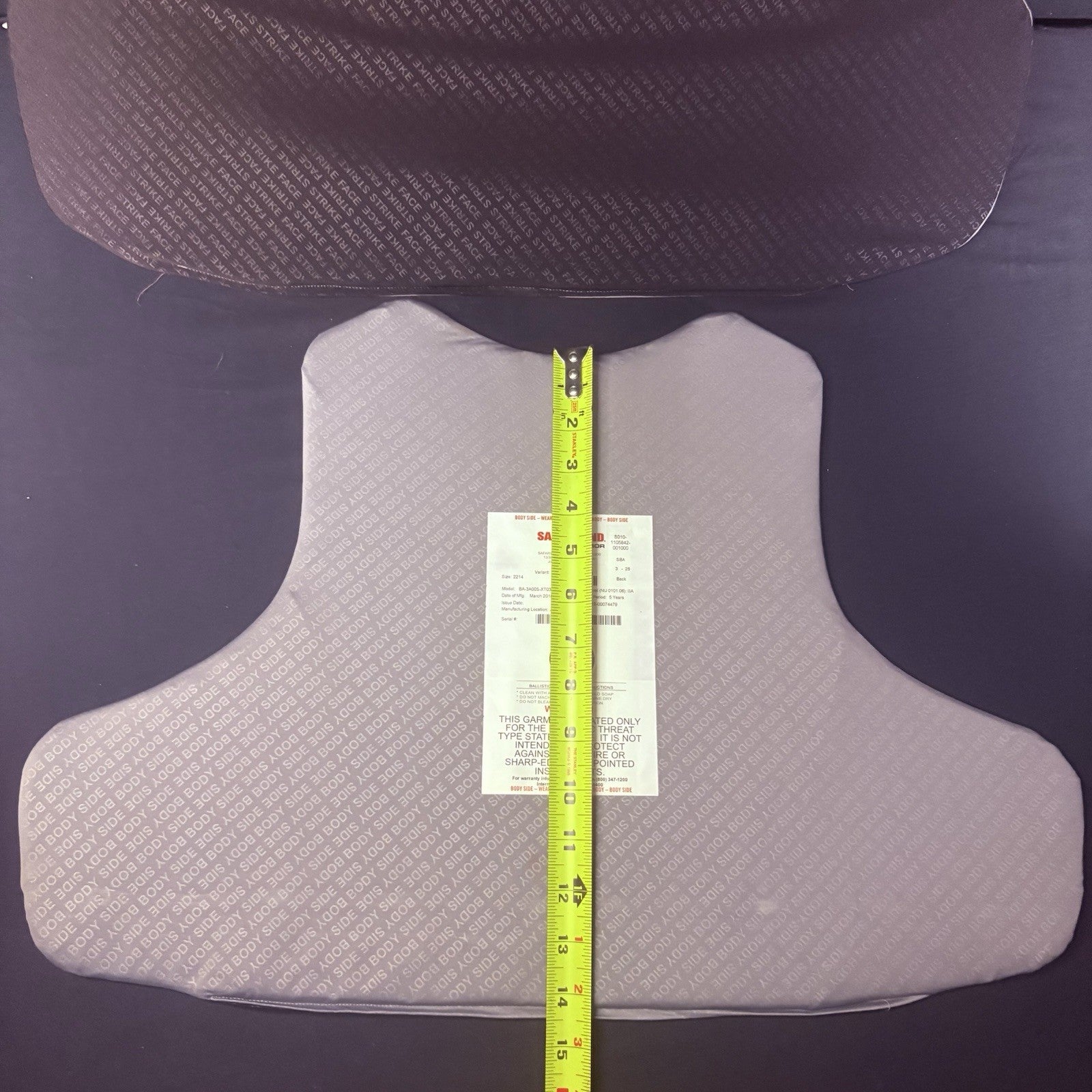 Safariland Xtreme 3A Armor Vest Size XL Thinnest IIIA Vest w/Trauma Plate12