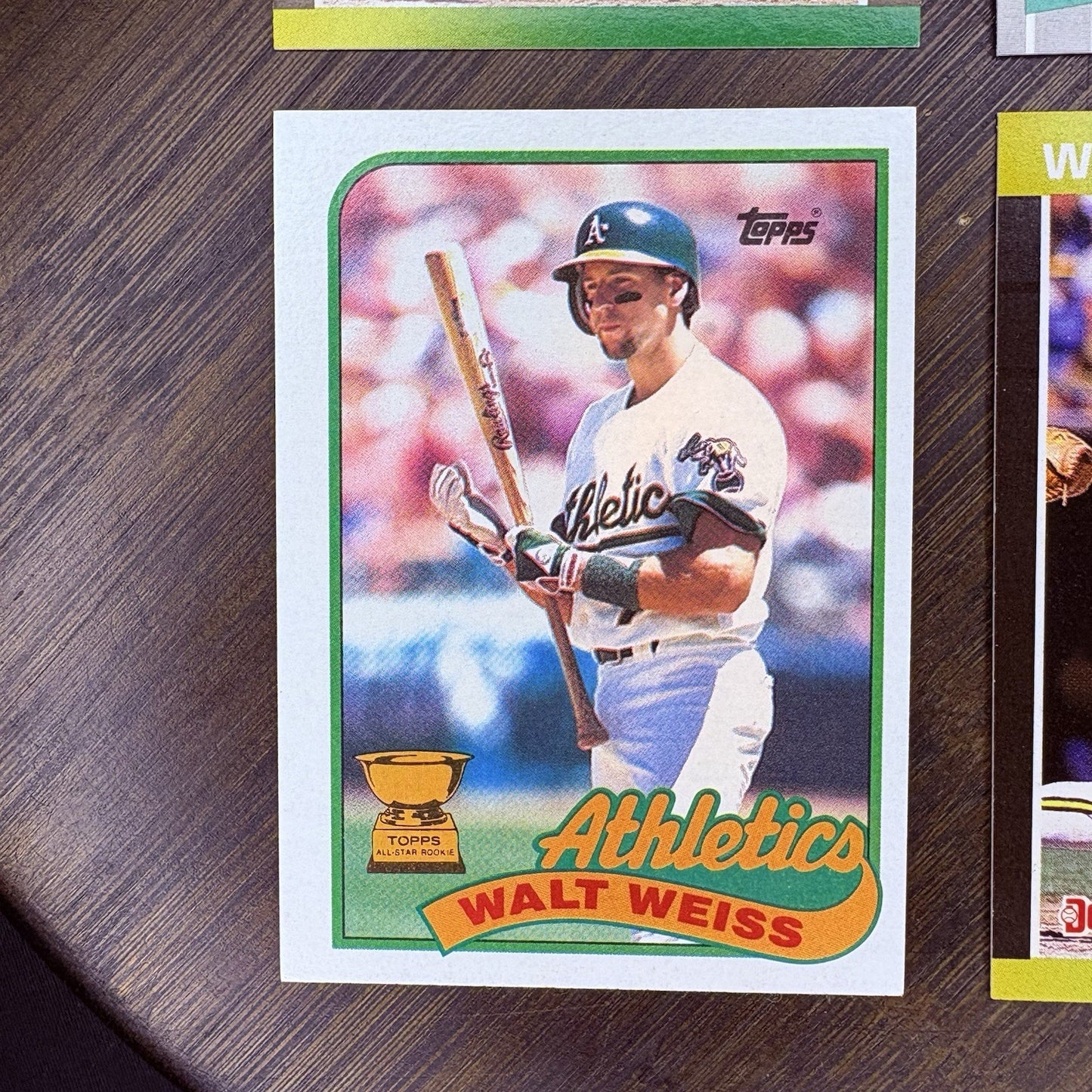 1989 Walt Weiss Trading Card (Lot Of 4) #316, #446, #24 HIGH GRADE2