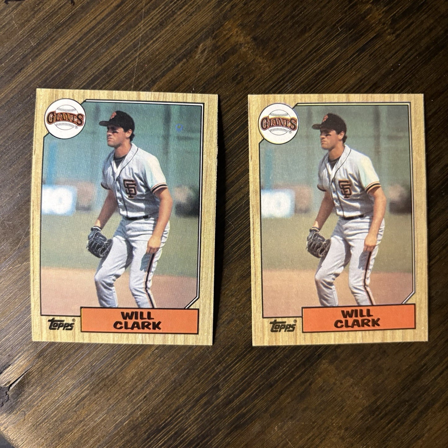 1987 Topps #420 Will Clark RC Lot Of 2 NMMT+ High Grade See Photos0