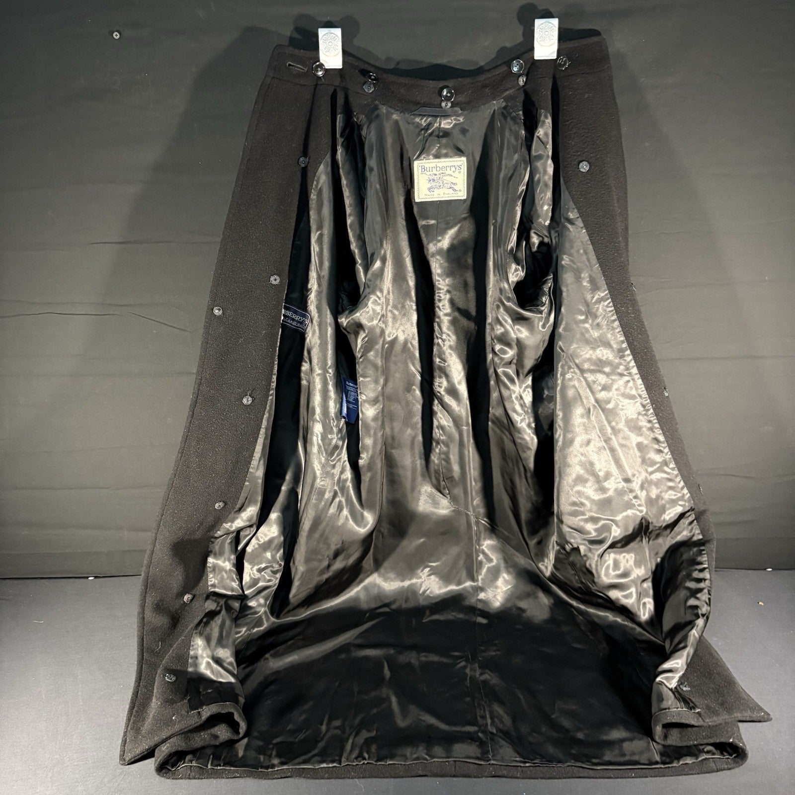 Burberry Fur Coat Mink Over Coat Women’s Size Medium Camel Hair w/Removable Mink16