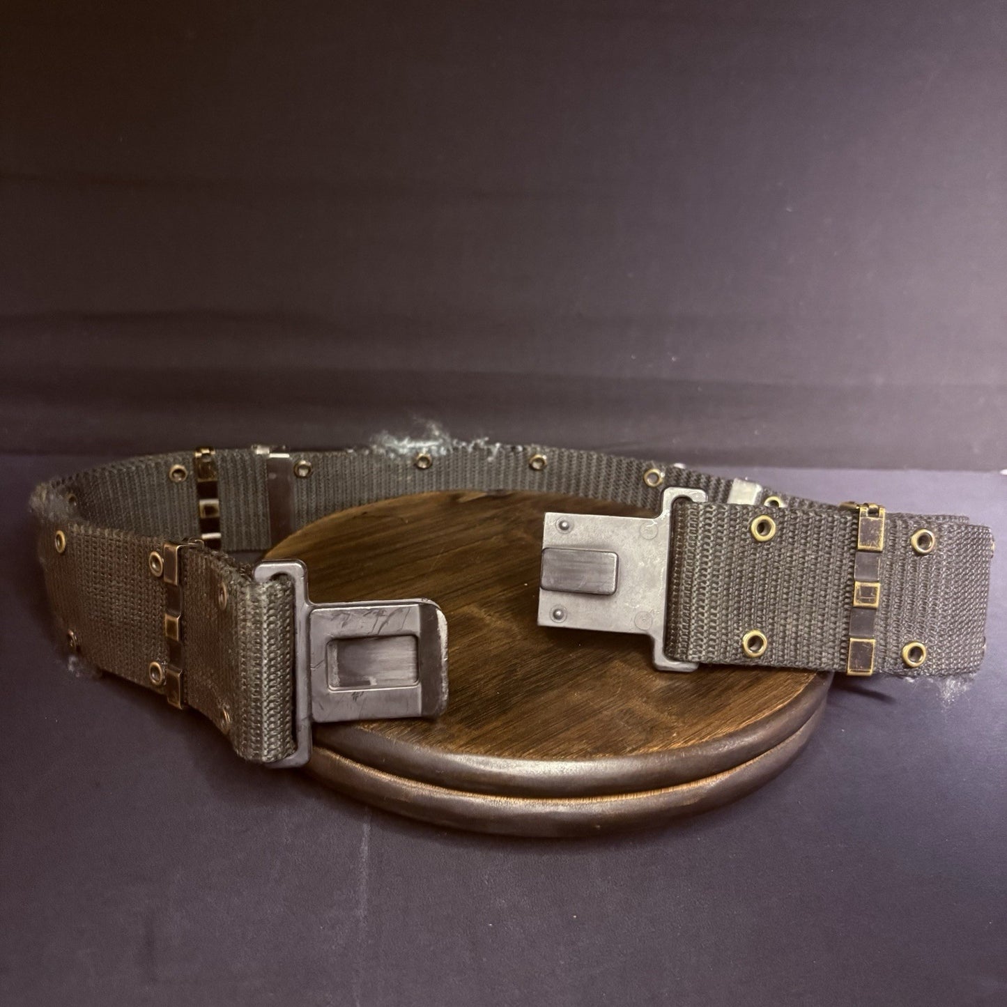Vintage US Military Pistol Belt Size Large Quick Release Metal Buckle1