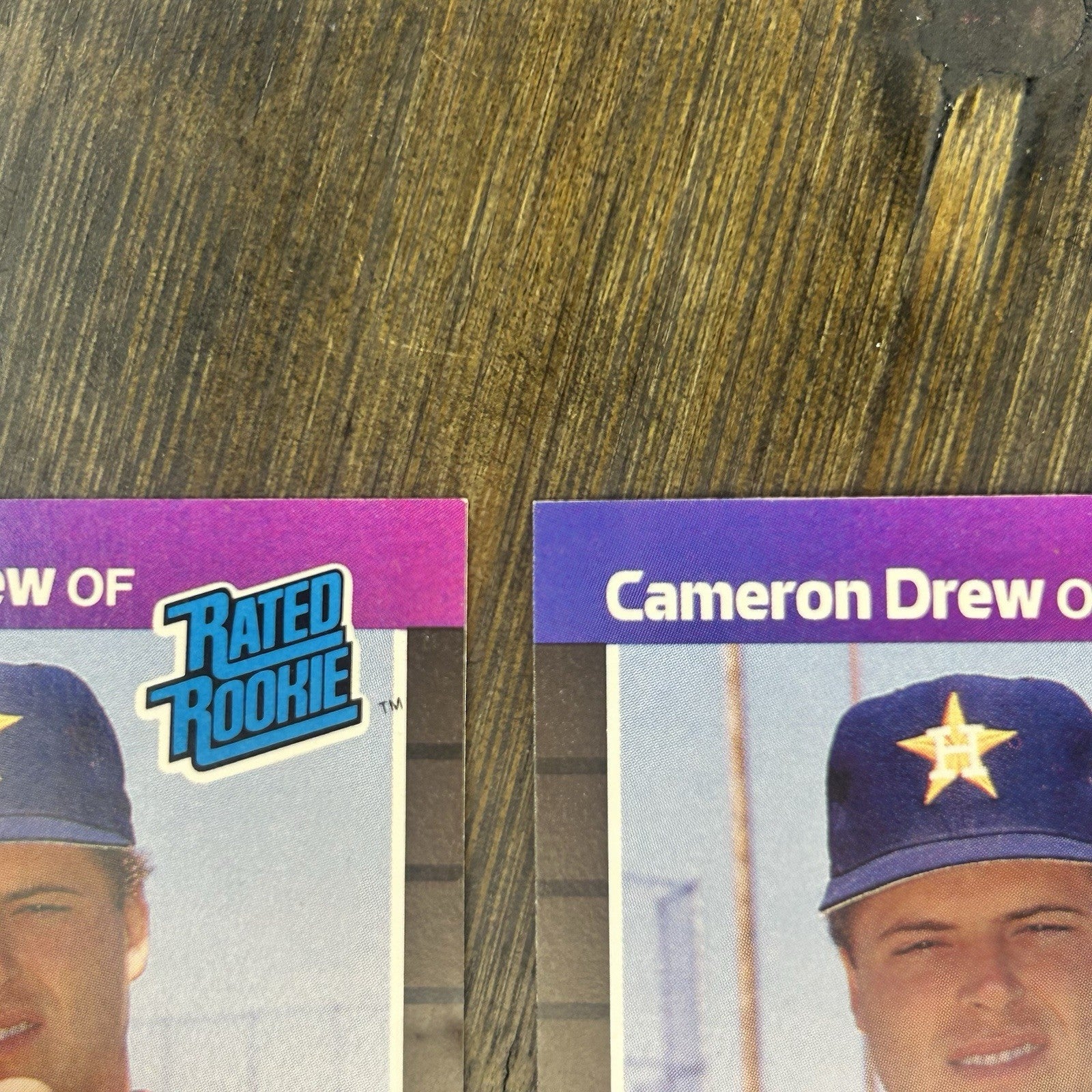 (3) 1989 Cameron Drew "Rated Rookie" Lot #30 & #643  Houston Astros3