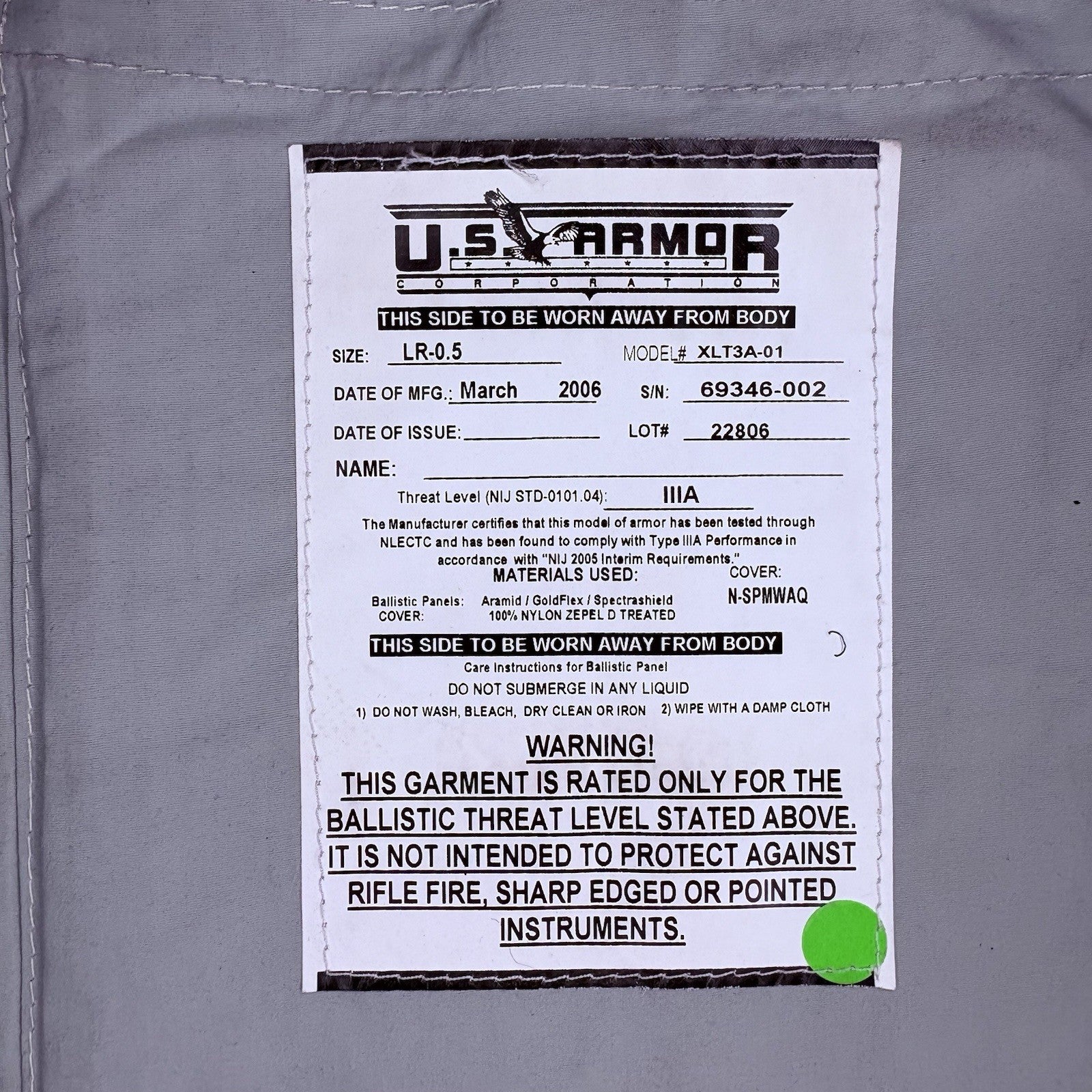 US Armor 3A Bullet Proof Vest Size Female Medium IIIA Concealable Ballistic Vest10