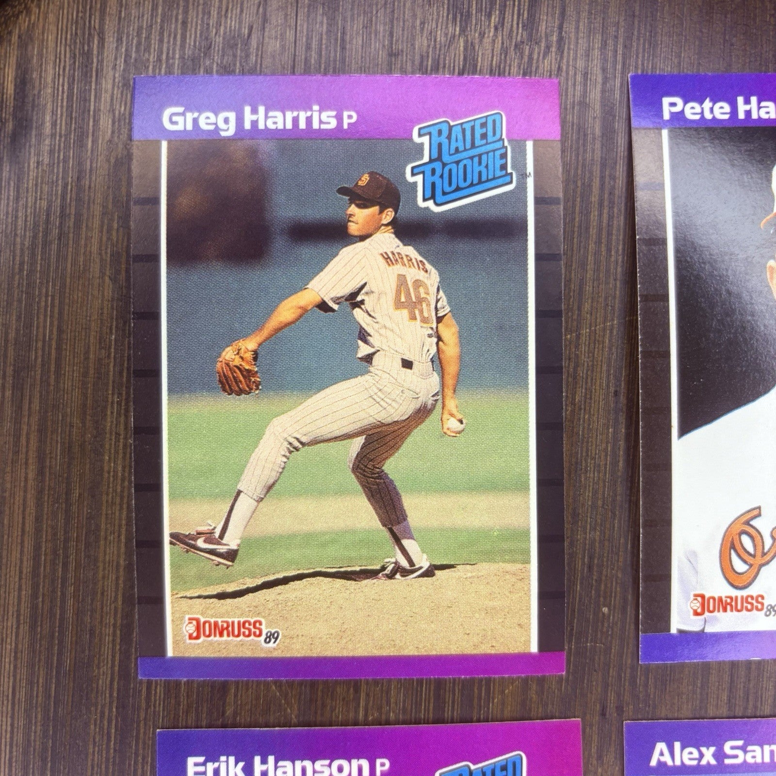 1989 Donruss Rated Rookies High Grade MLB Trading Card Lot Of (4)5