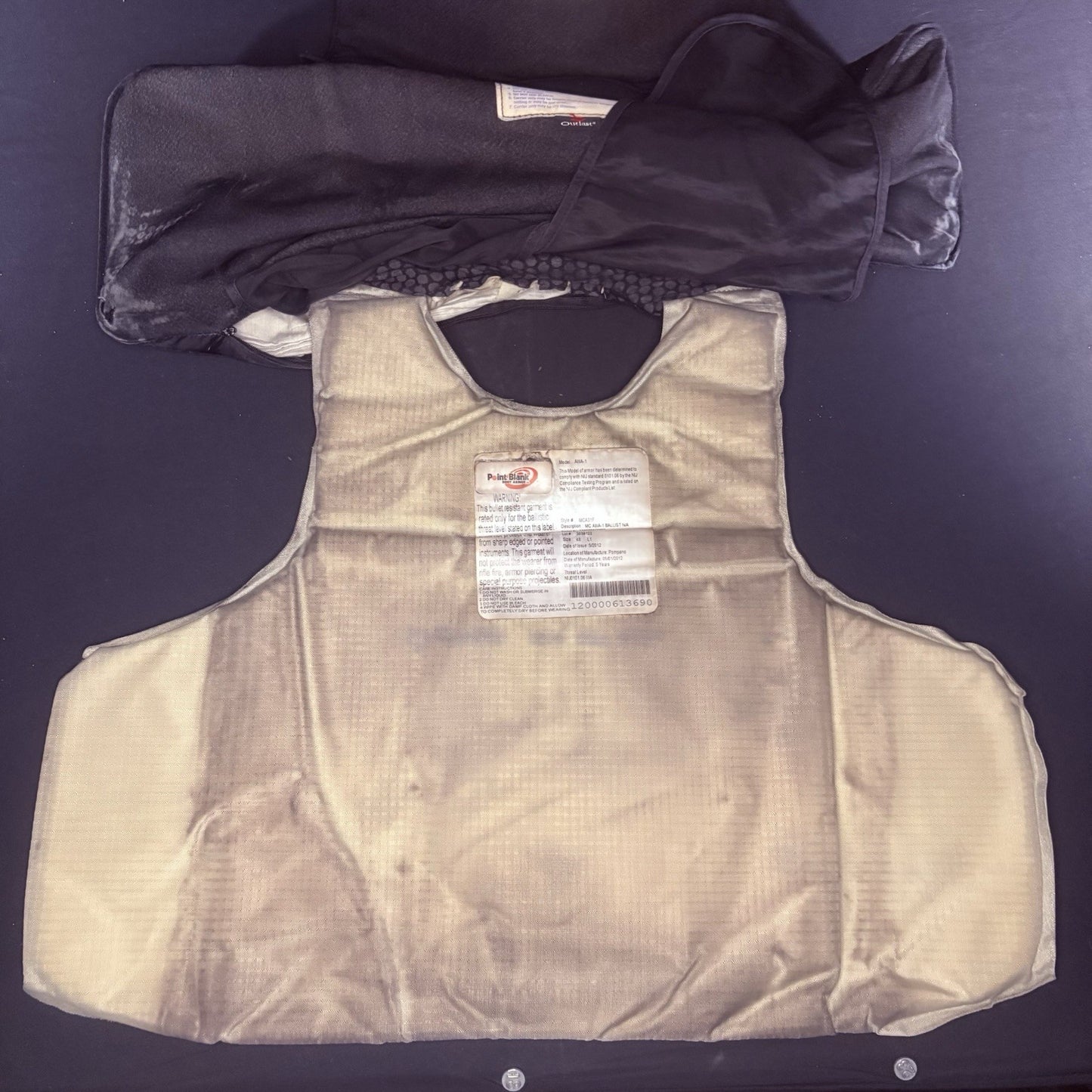 PB Armor 3A Vest Size Large Long IIIA Ballistic Bullet Proof Concealable Armor12