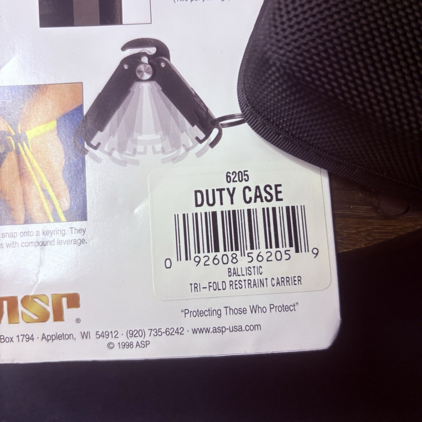 ASP Tri-Fold Case Carrier 6205 Holds 3 Disposable Restraints Ballistic Nylon12