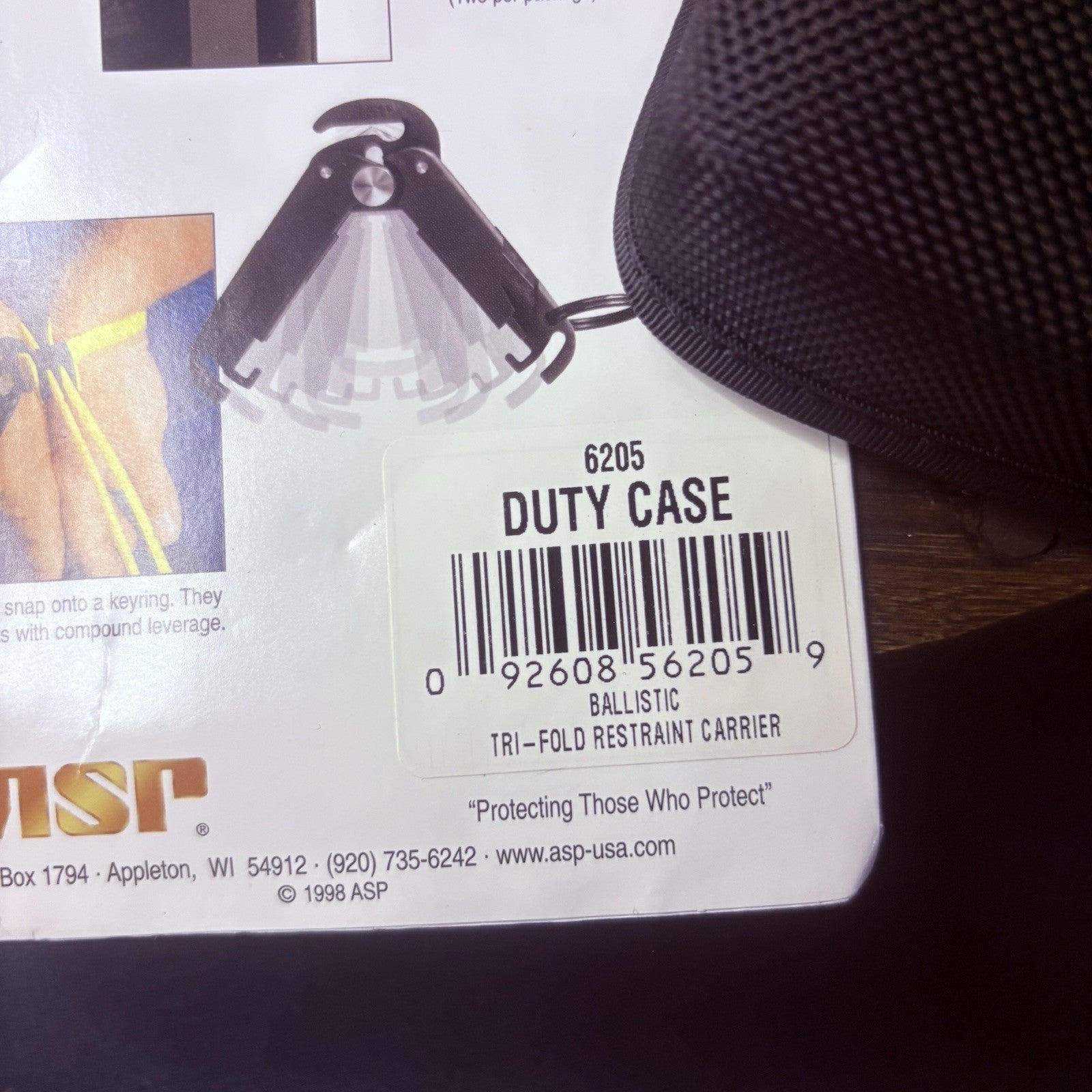 ASP Tri-Fold Case Carrier 6205 Holds 3 Disposable Restraints Ballistic Nylon12