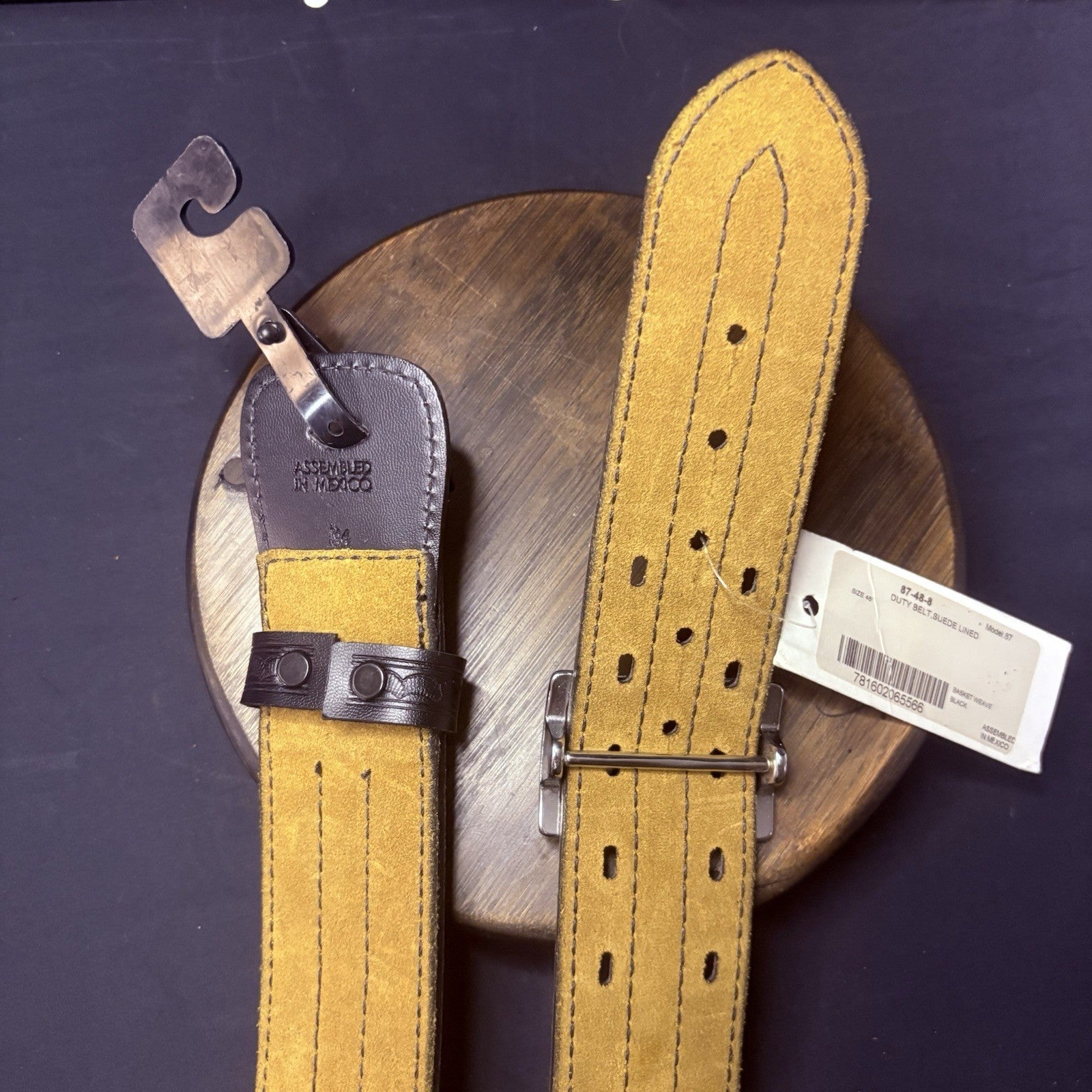 Safariland Model 87 Sam Browne Duty Belt - Size 48 - Basketweave - Black/ Chrome2