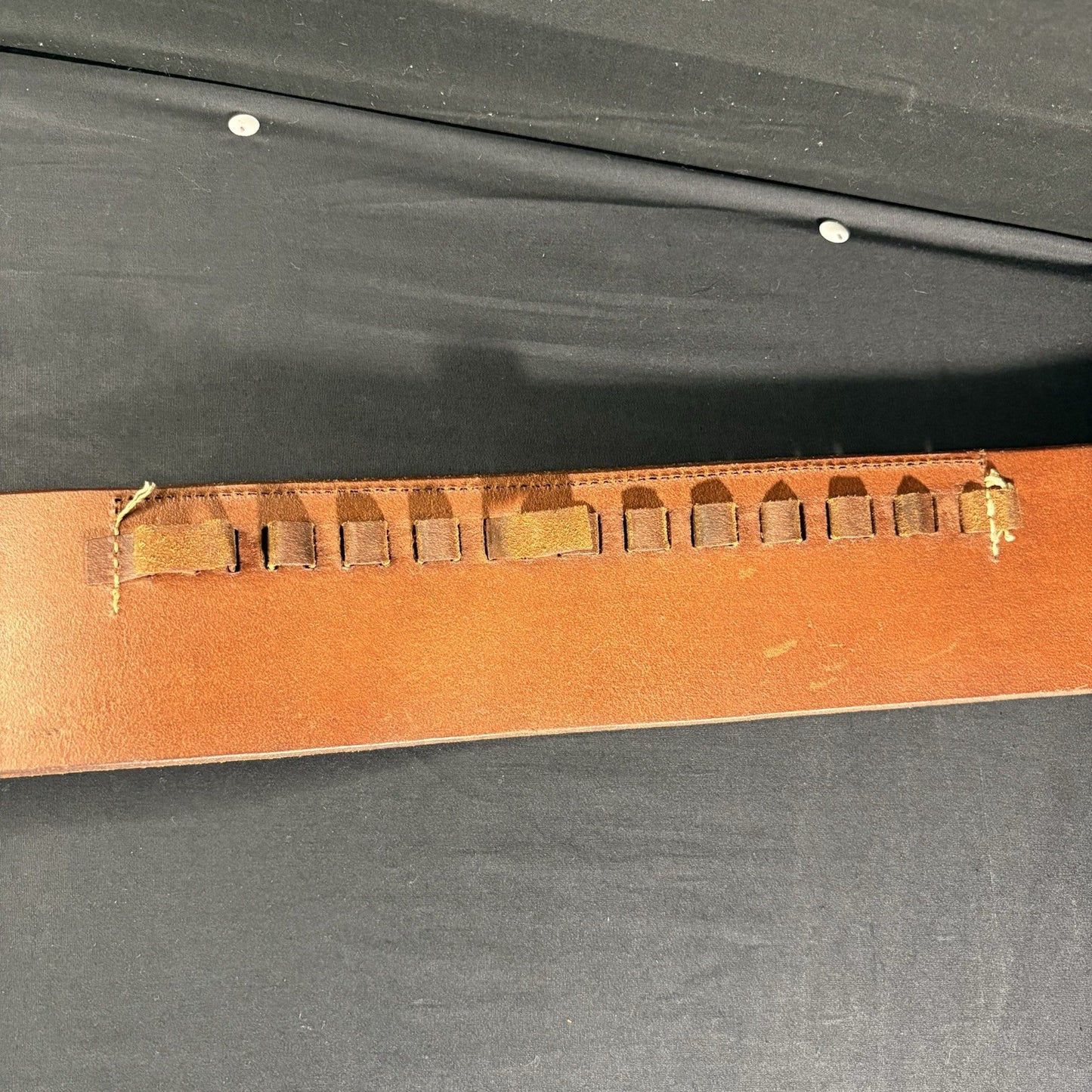 Western Style Leather Bullet Loop Belt For Single Action Holster , Brass Buckle9