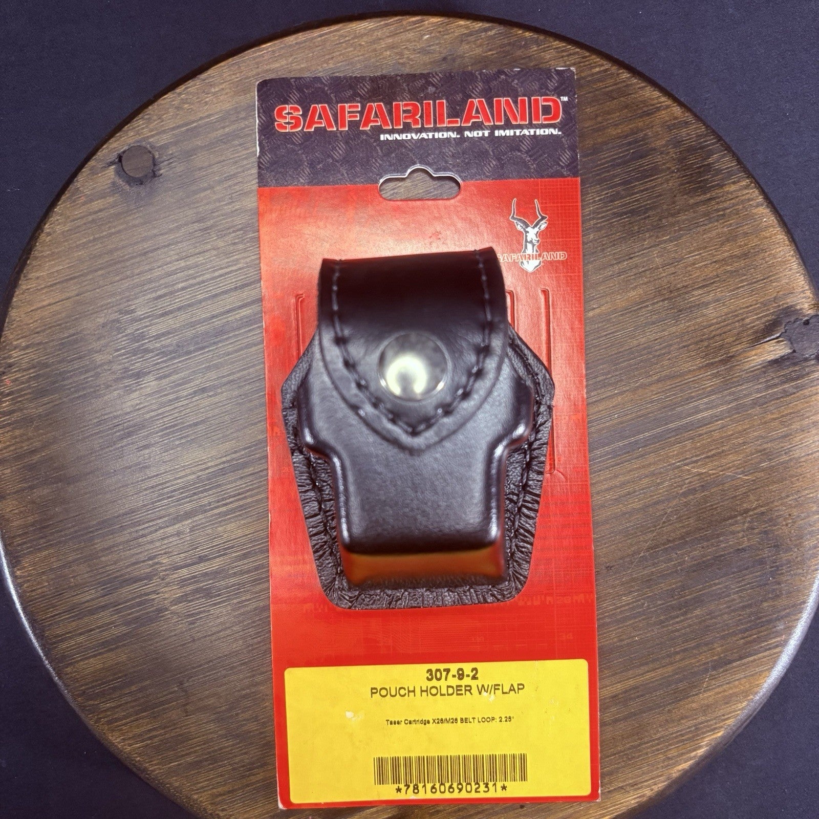 Safariland 307 Taser Cartridge Pouch X26 M26 Black Leather 2.25" Belt Loop0
