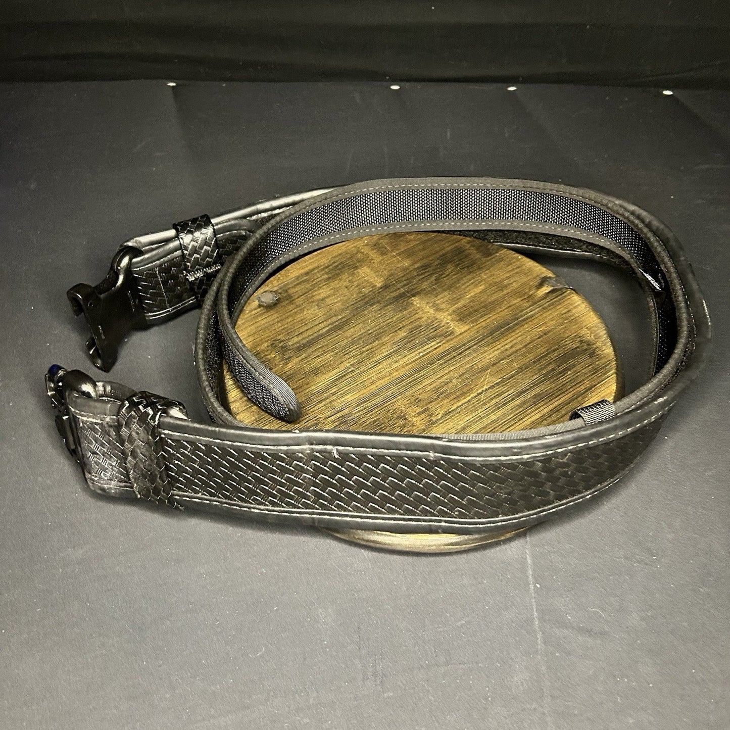 Bianchi Leather Duty Belt Small 28-34” w/Small Inner Belt Accumold Police5