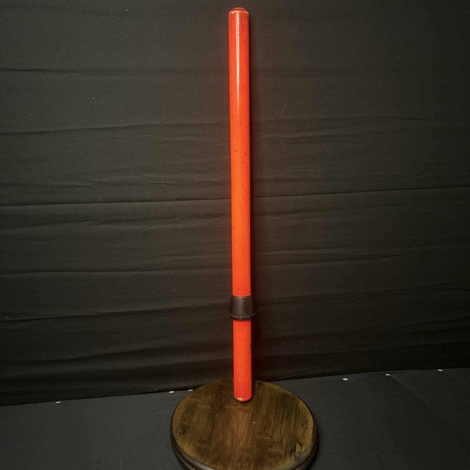 Wood Walking Stick 26" Orange with Rubber Hand Guard2