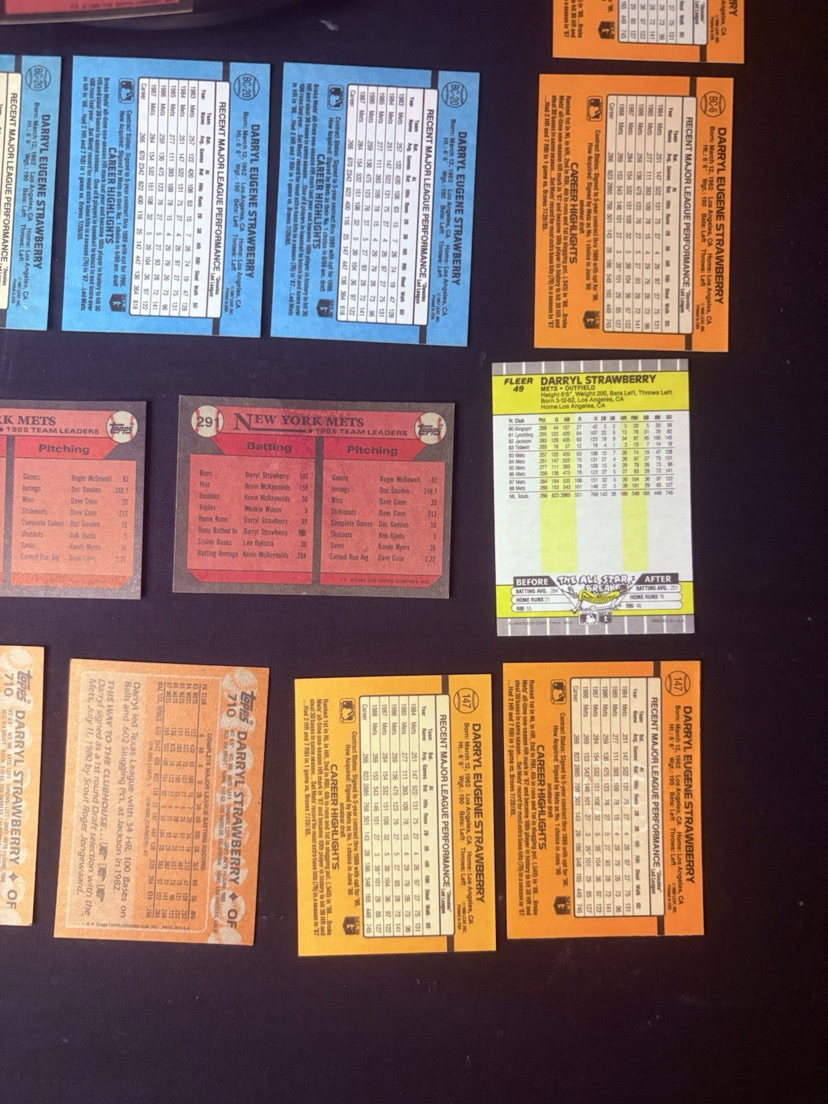 Darryl Strawberry Lot(22) Baseball Cards 1988 Fleer HIGH GRADE New York Mets MLB9
