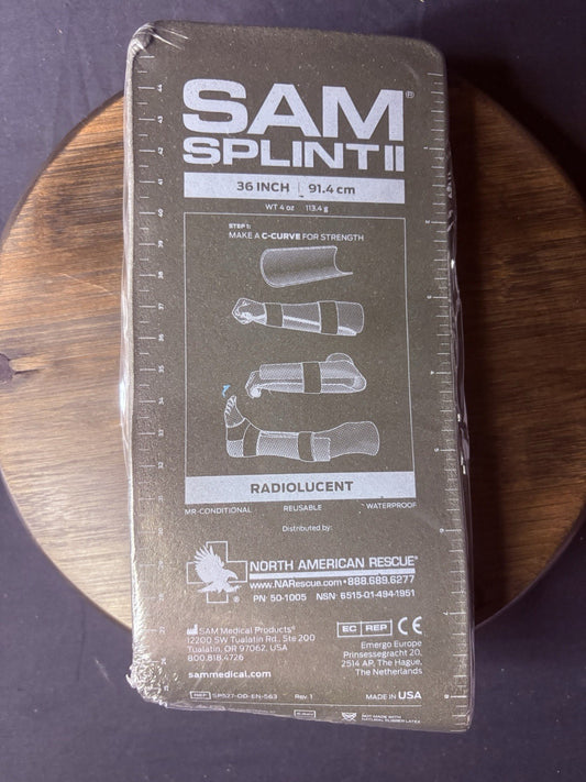 36" SAM Splint II For First Aid Kit, Gray SAM Splints, Army Style for Trauma0