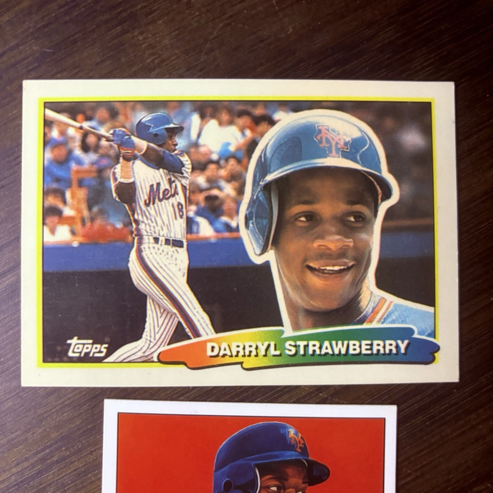 (Lot of 2) 1989 Upper Deck Darryl Strawberry #681 & Topps #253 Trading Card3