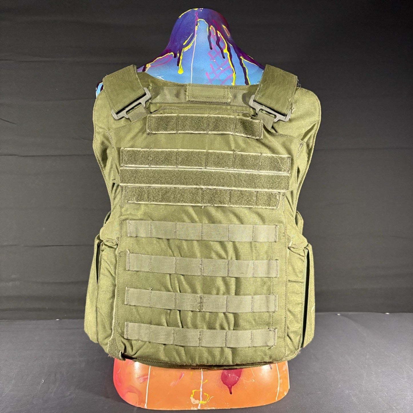 PB Carrier with Level 3A(IIIA) Soft Body Armor FLXIIIA Tactical OD Green Vest3