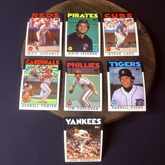 1986 Topps High Grade Baseball Cards (7 Card Lot)0