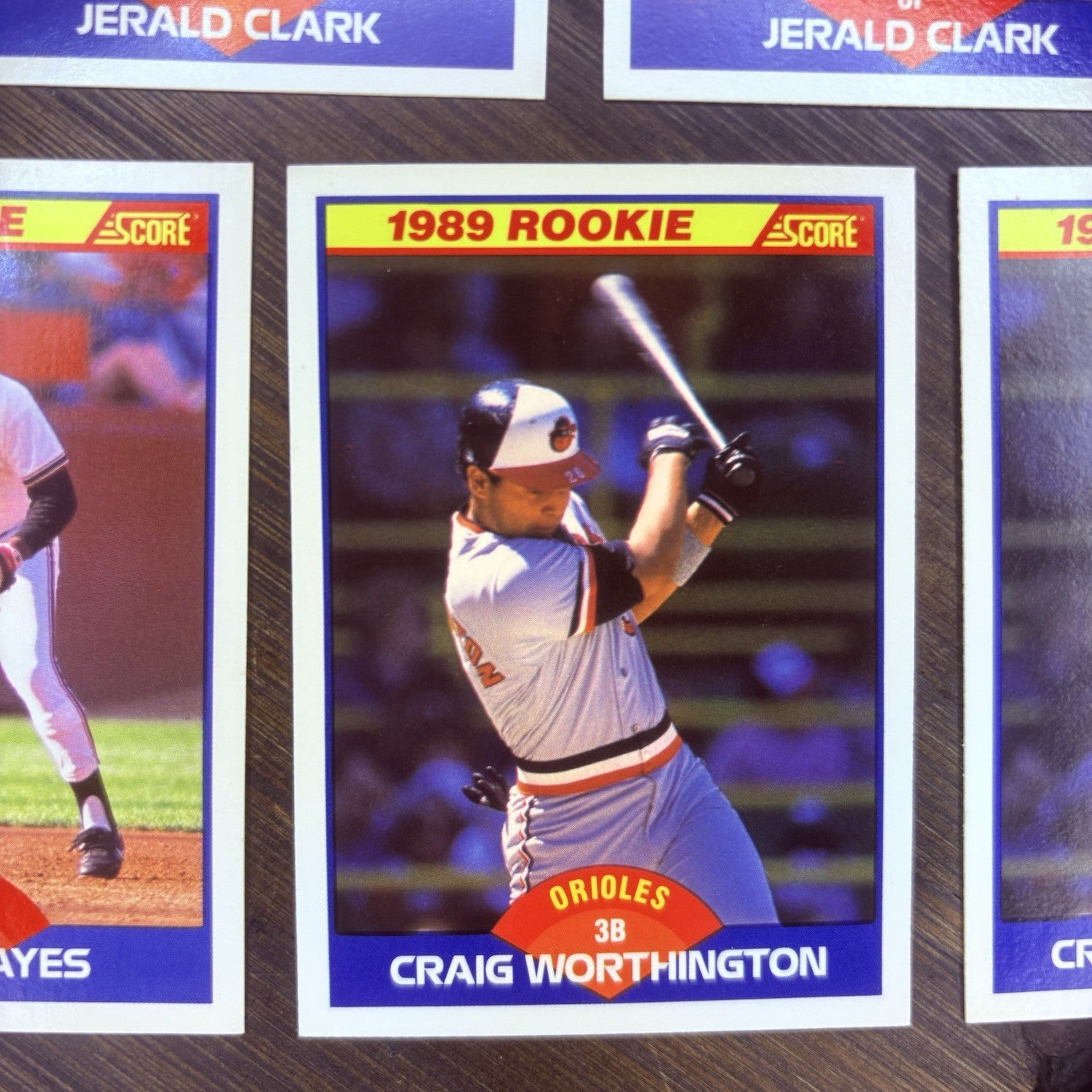 (Lot Of 7) 1989 Score Rookie Cards #644 Jerald Clark, #628 Charlie Hayes, #6364