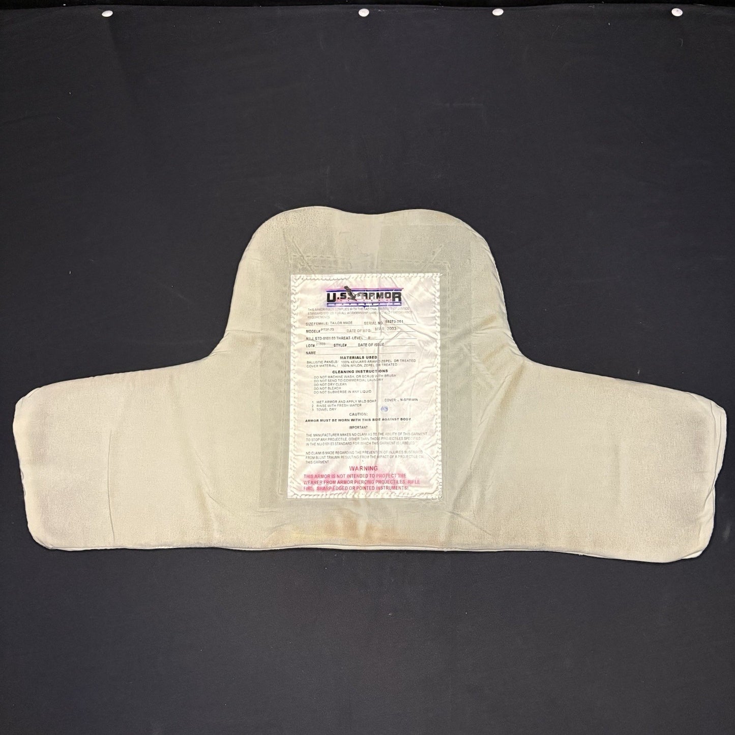 US Armor Level II (2) Bullet Proof Vest (Size Female Medium) Concealable Vest8