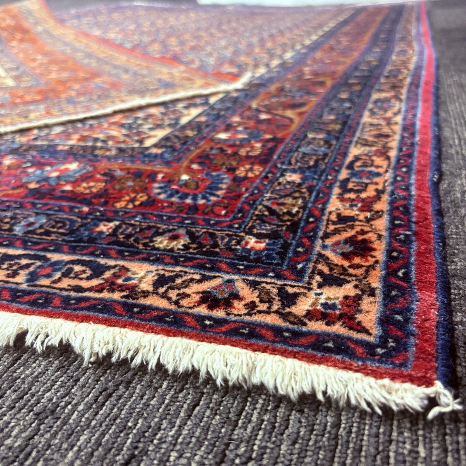 Antique 1910s Bidjar Hand Knotted Paisley Boteh Rug 5x7  342KPSI Natural Dye17